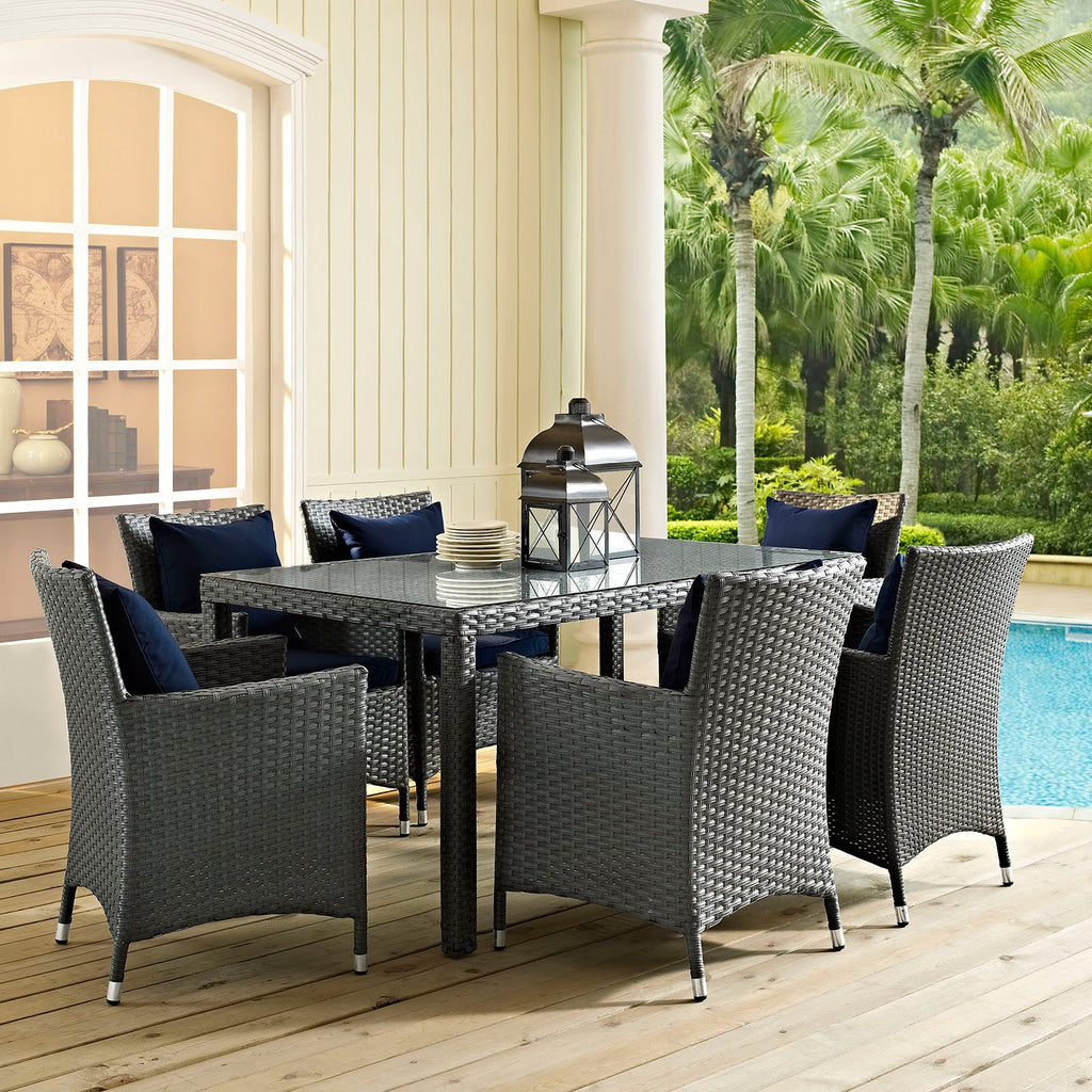 Sojourn 7 Piece Outdoor Patio Sunbrella¨ Dining Set by Modway