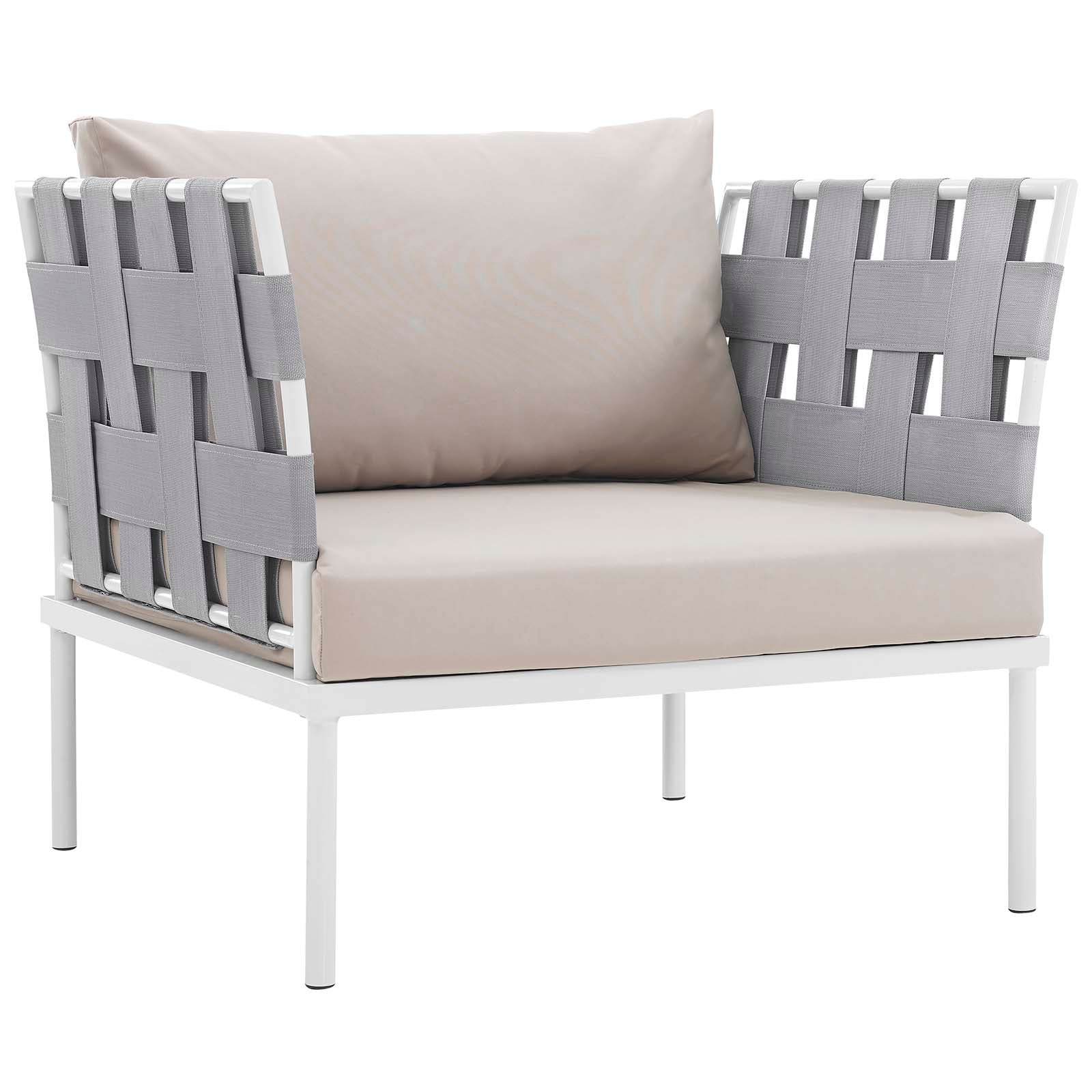 Harmony 8 Piece Outdoor Patio Aluminum Sectional Sofa Set by Modway