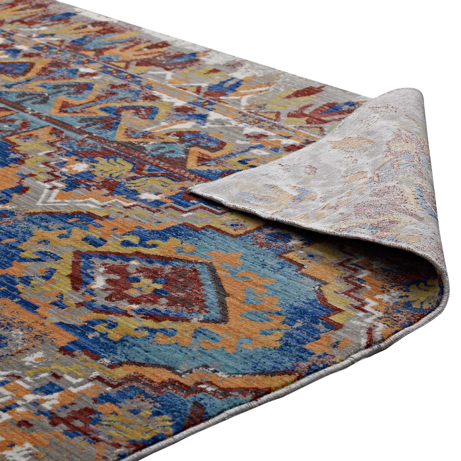 Centehua Distressed Southwestern Aztec 8x10 Area Rug by Modway