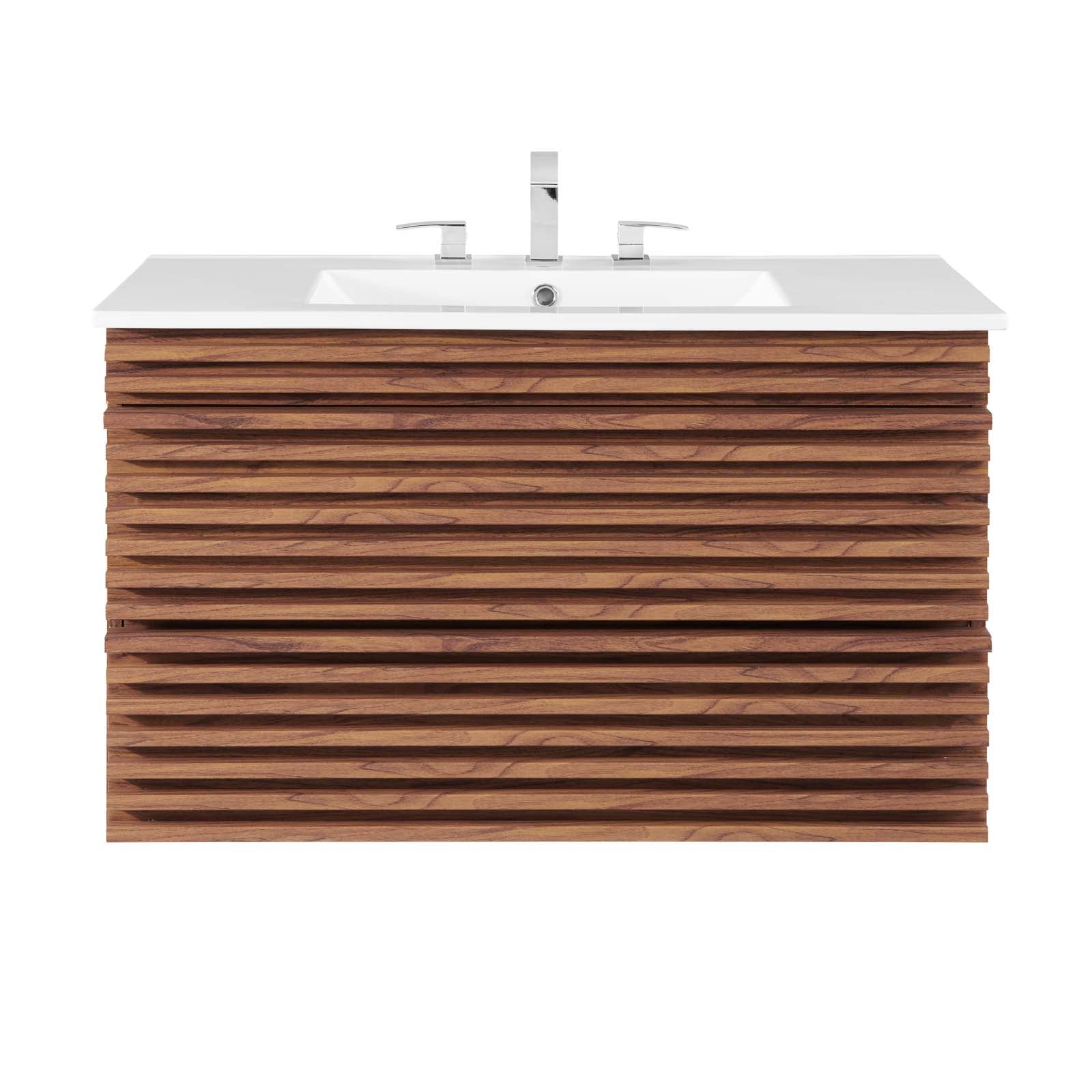 Render 36" Wall-Mount Bathroom Vanity by Modway