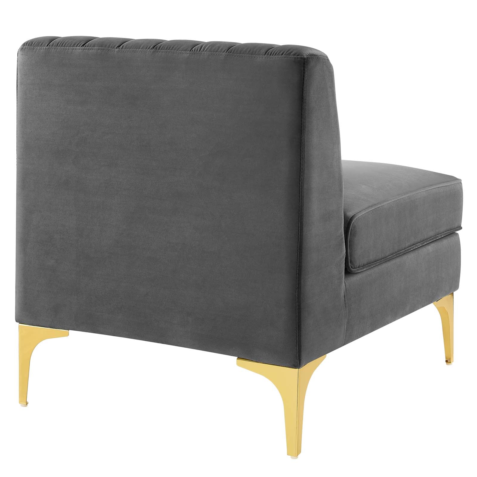 Triumph 5-Piece Channel Tufted Performance Velvet Sectional Sofa by Modway