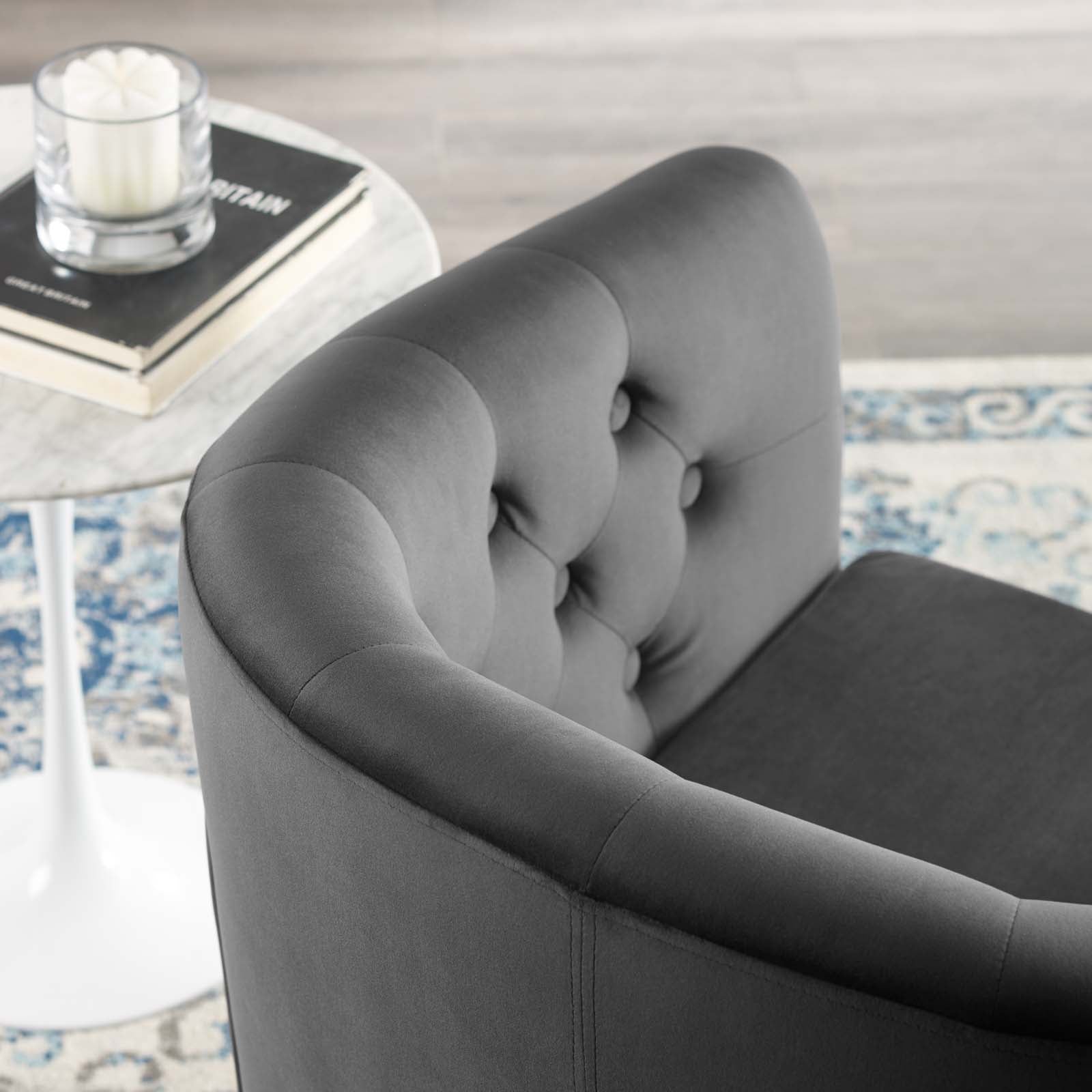 Prospect Tufted Performance Velvet Swivel Armchair by Modway