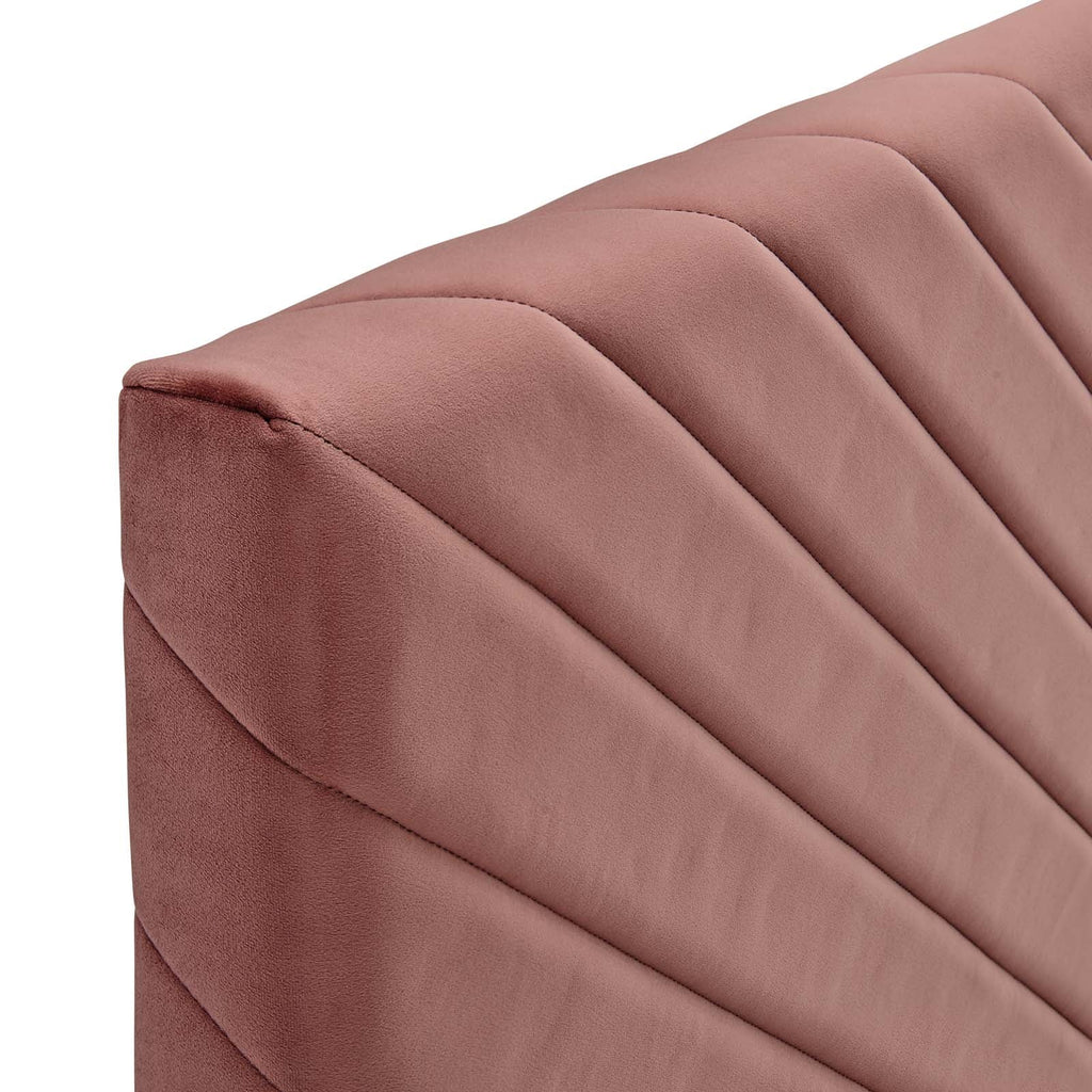 Alyson Angular Channel Tufted Performance Velvet Full / Queen Headboard by Modway