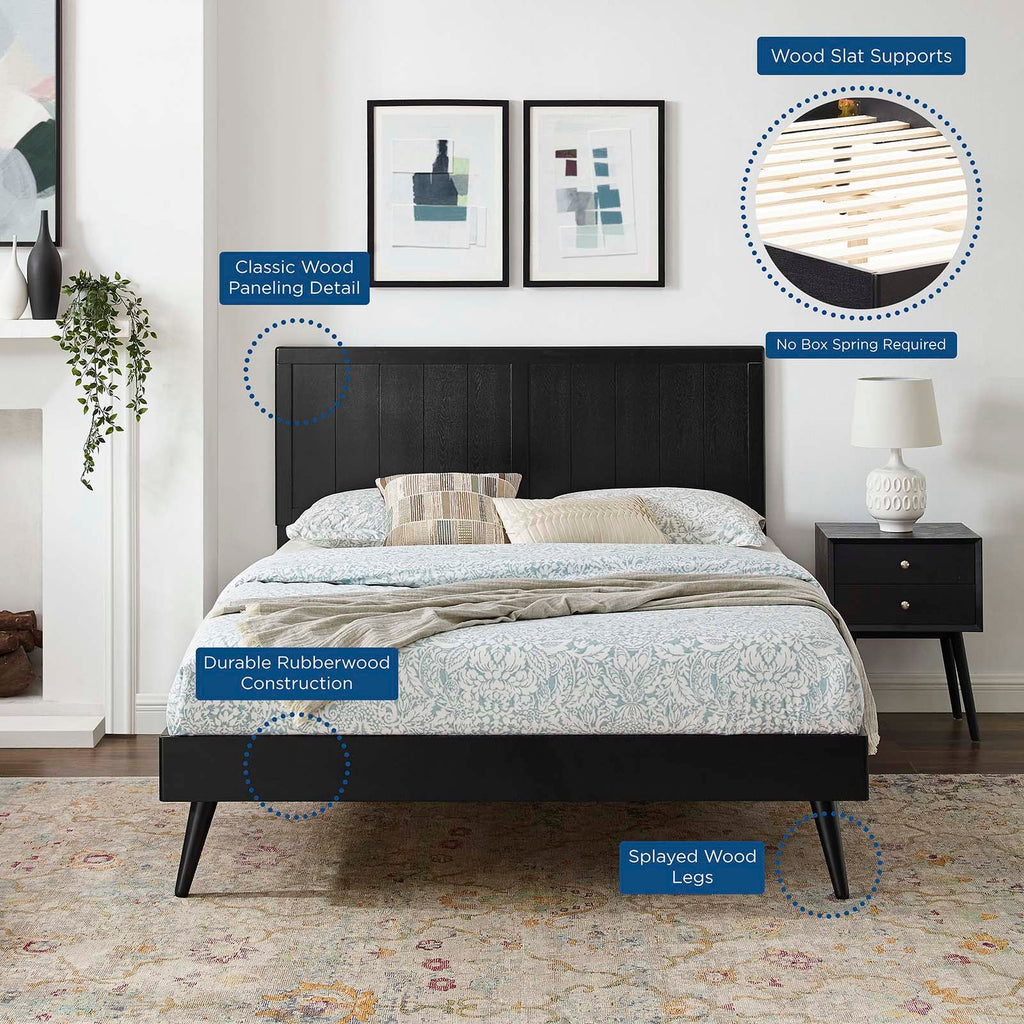 Alana Wood Queen Platform Bed With Splayed Legs by Modway
