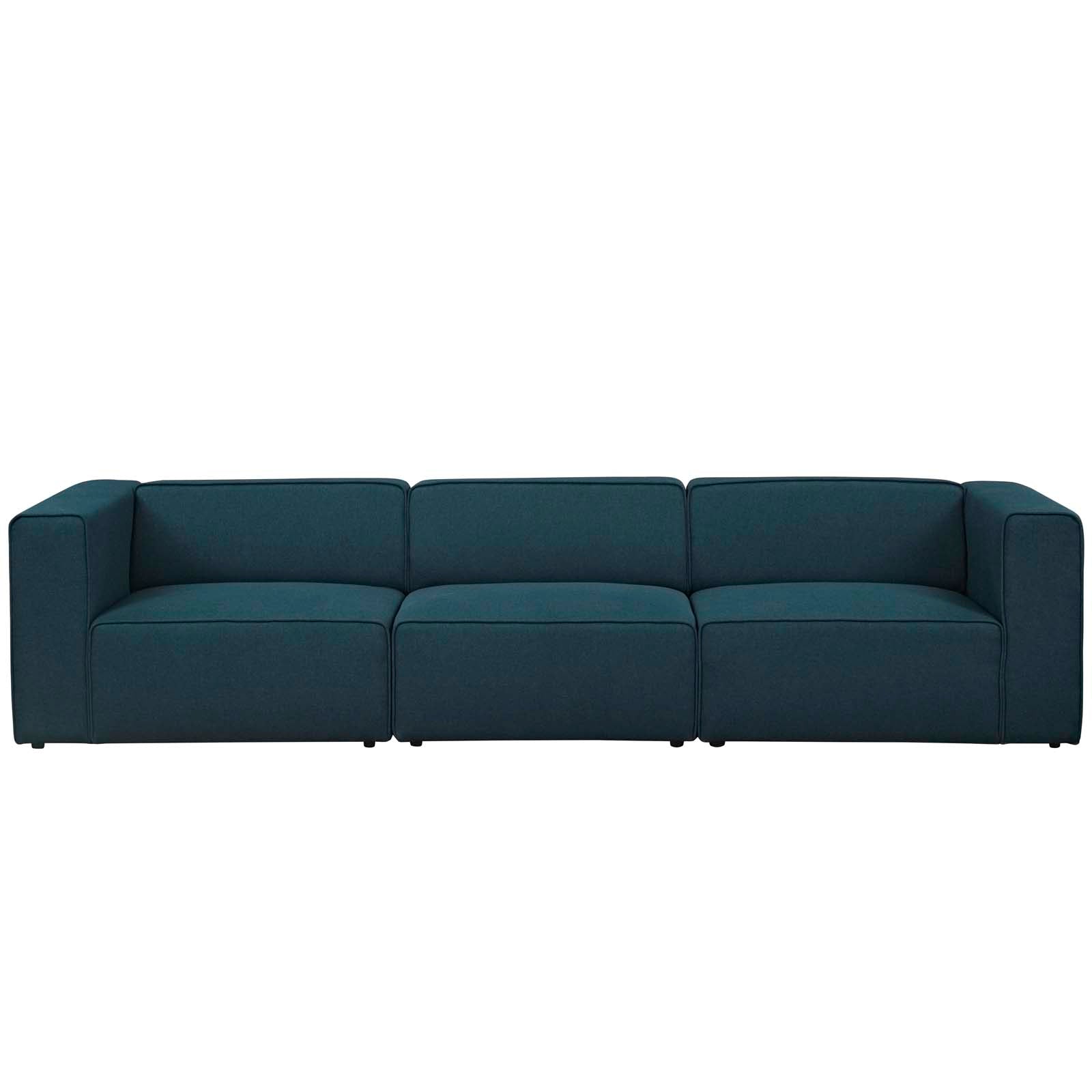 Mingle 3 Piece Upholstered Fabric Sectional Sofa Set by Modway