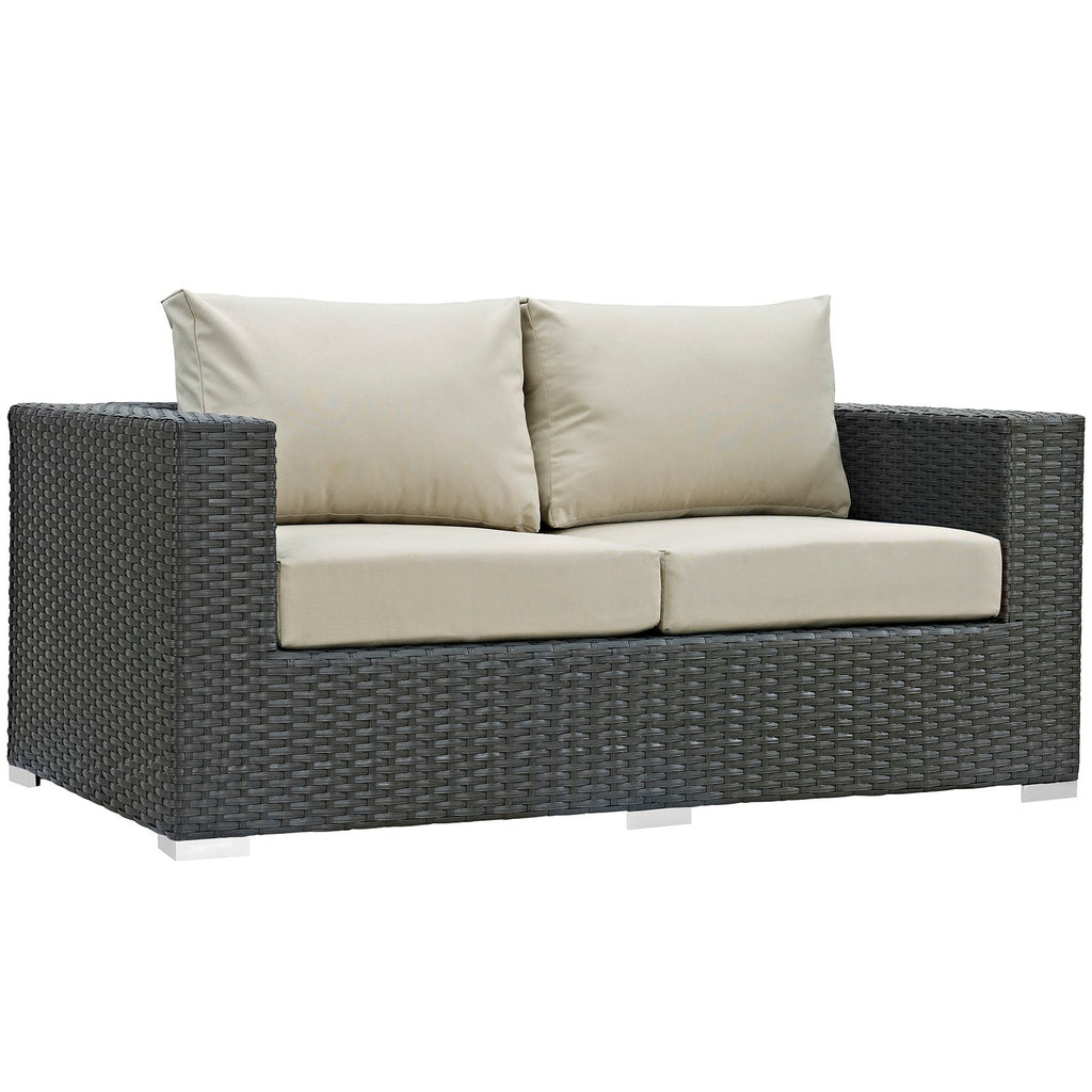 Sojourn 8 Piece Outdoor Patio Sunbrella¨ Sectional Set by Modway