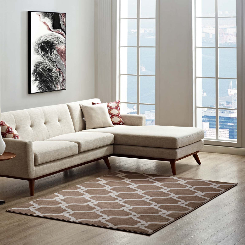 Beltara Chain Link Transitional Trellis 5x8 Area Rug by Modway