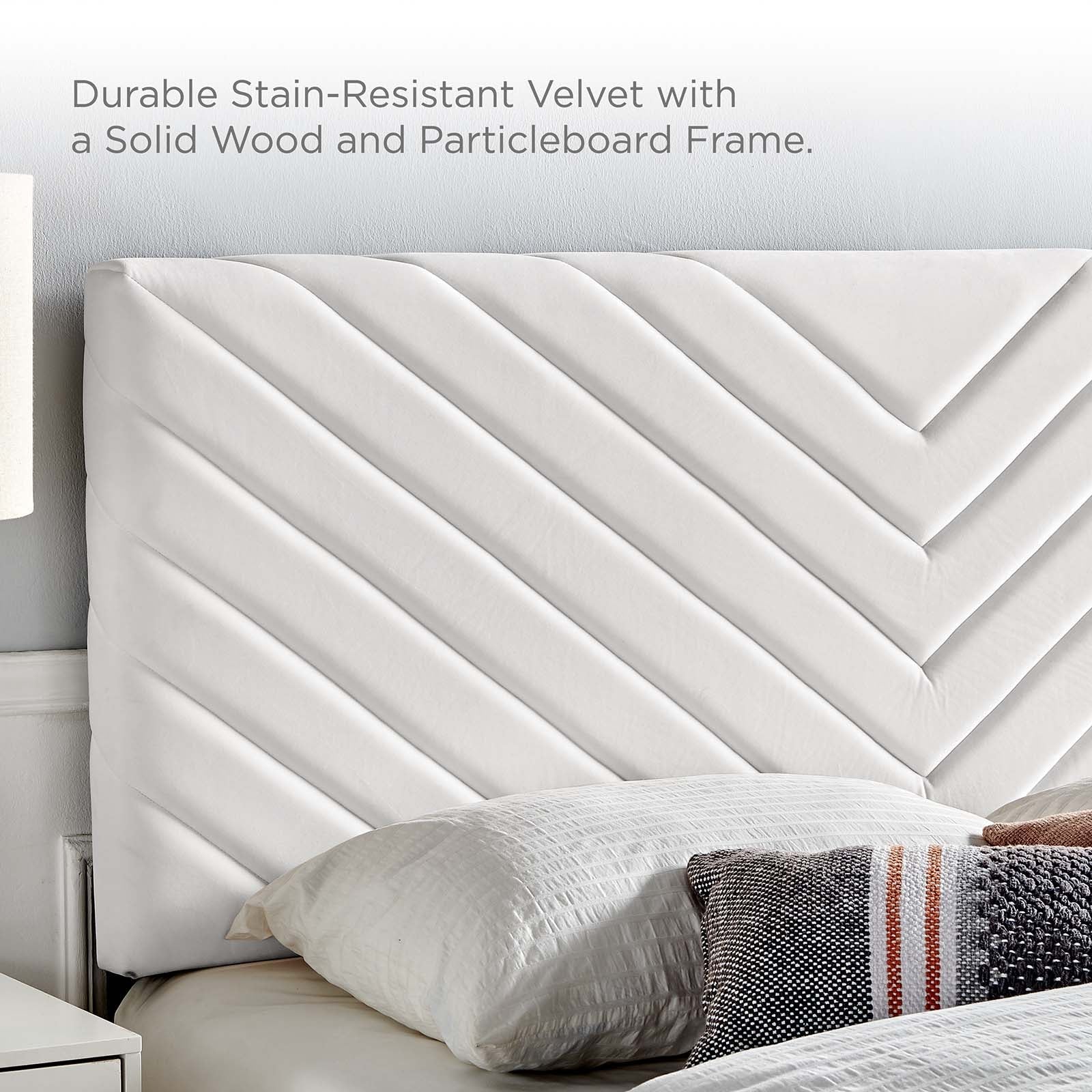 Alyson Angular Channel Tufted Performance Velvet Full / Queen Headboard by Modway