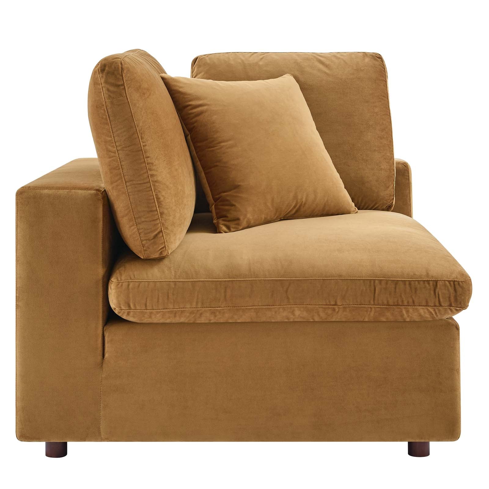 Commix Down Filled Overstuffed Performance Velvet 3-Seater Sofa by Modway