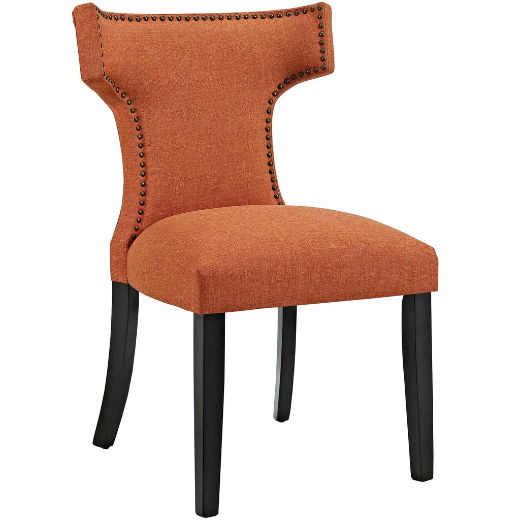 Curve Fabric Dining Side Chair Set of 2 by Modway