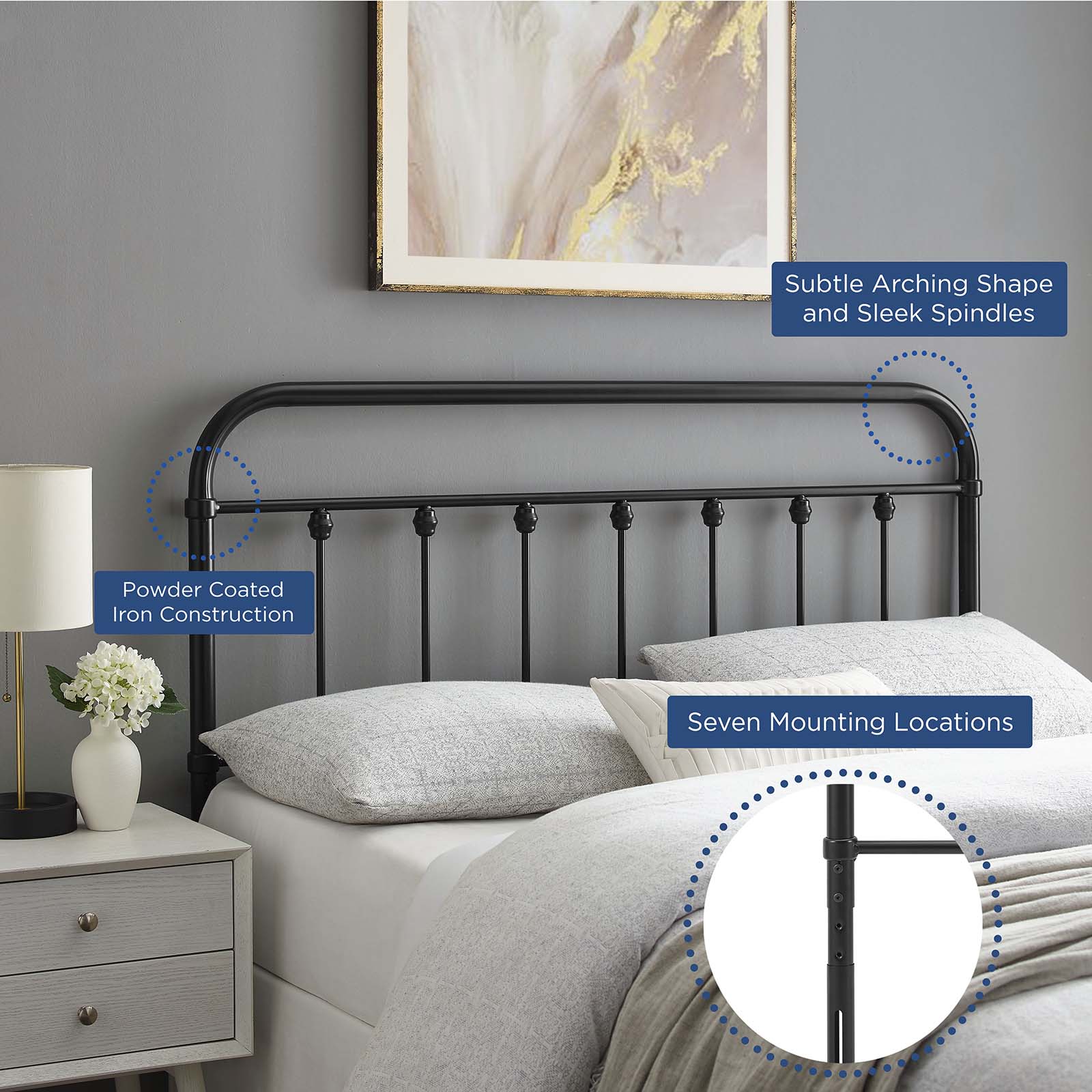 Sage Metal Full Headboard by Modway