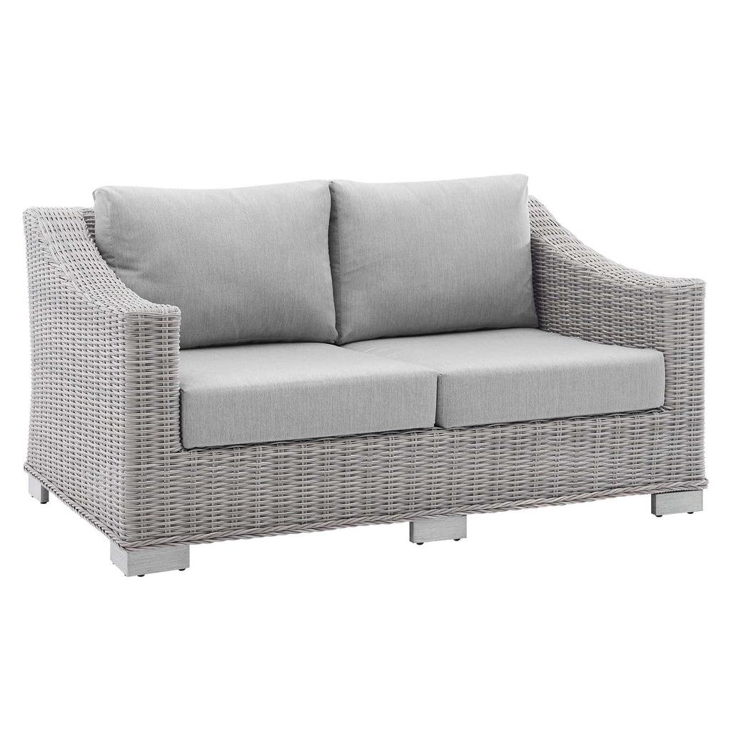Conway Sunbrella¨ Outdoor Patio Wicker Rattan Loveseat by Modway