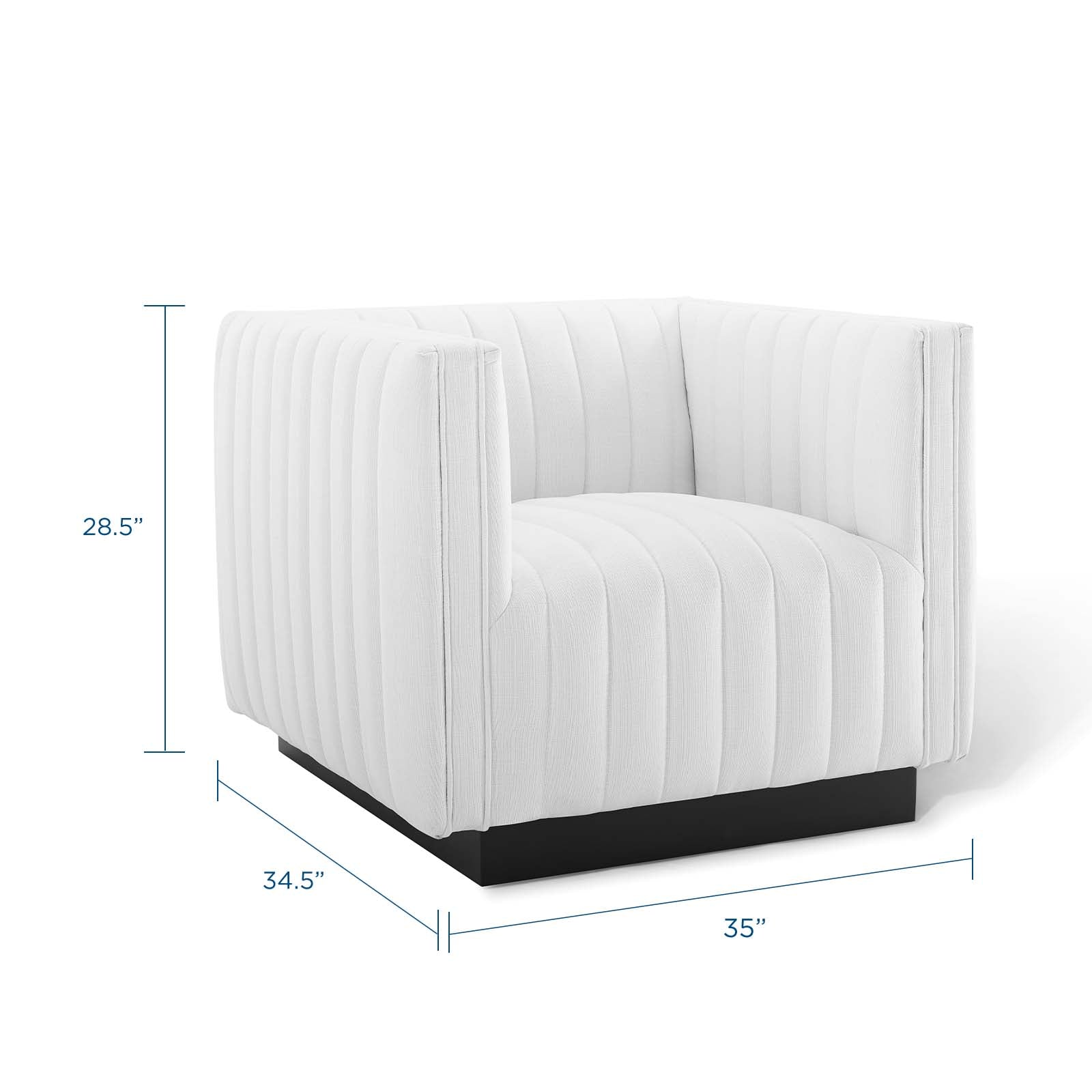 Conjure Tufted Upholstered Fabric Armchair by Modway