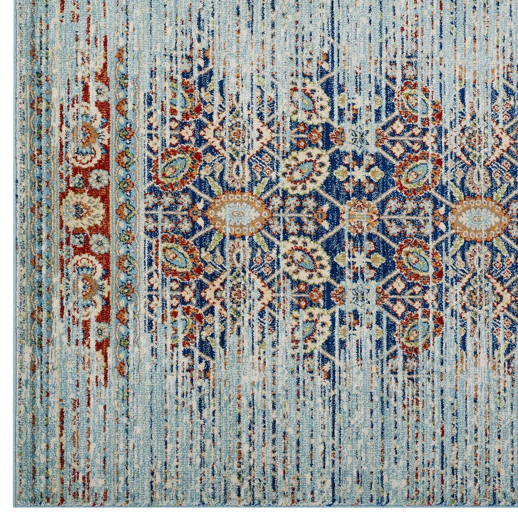 Naria Distressed Vintage Medallion 5x8 Area Rug by Modway