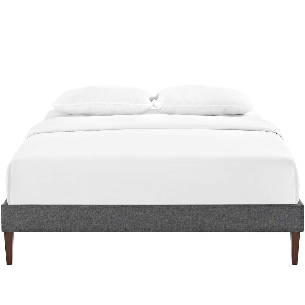 Tessie Fabric Queen Bed Frame with Squared Tapered Legs by Modway