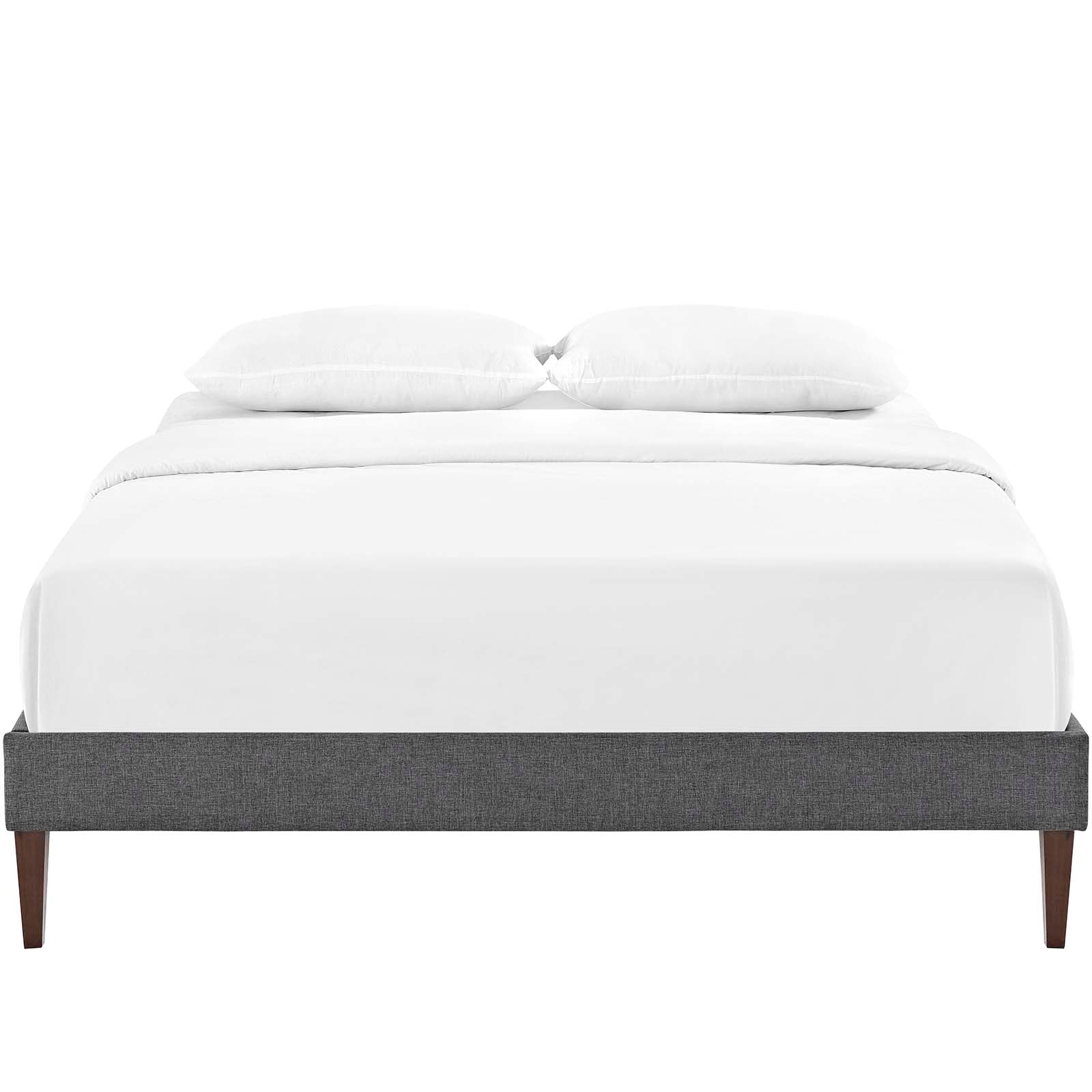Tessie Fabric Queen Bed Frame with Squared Tapered Legs by Modway