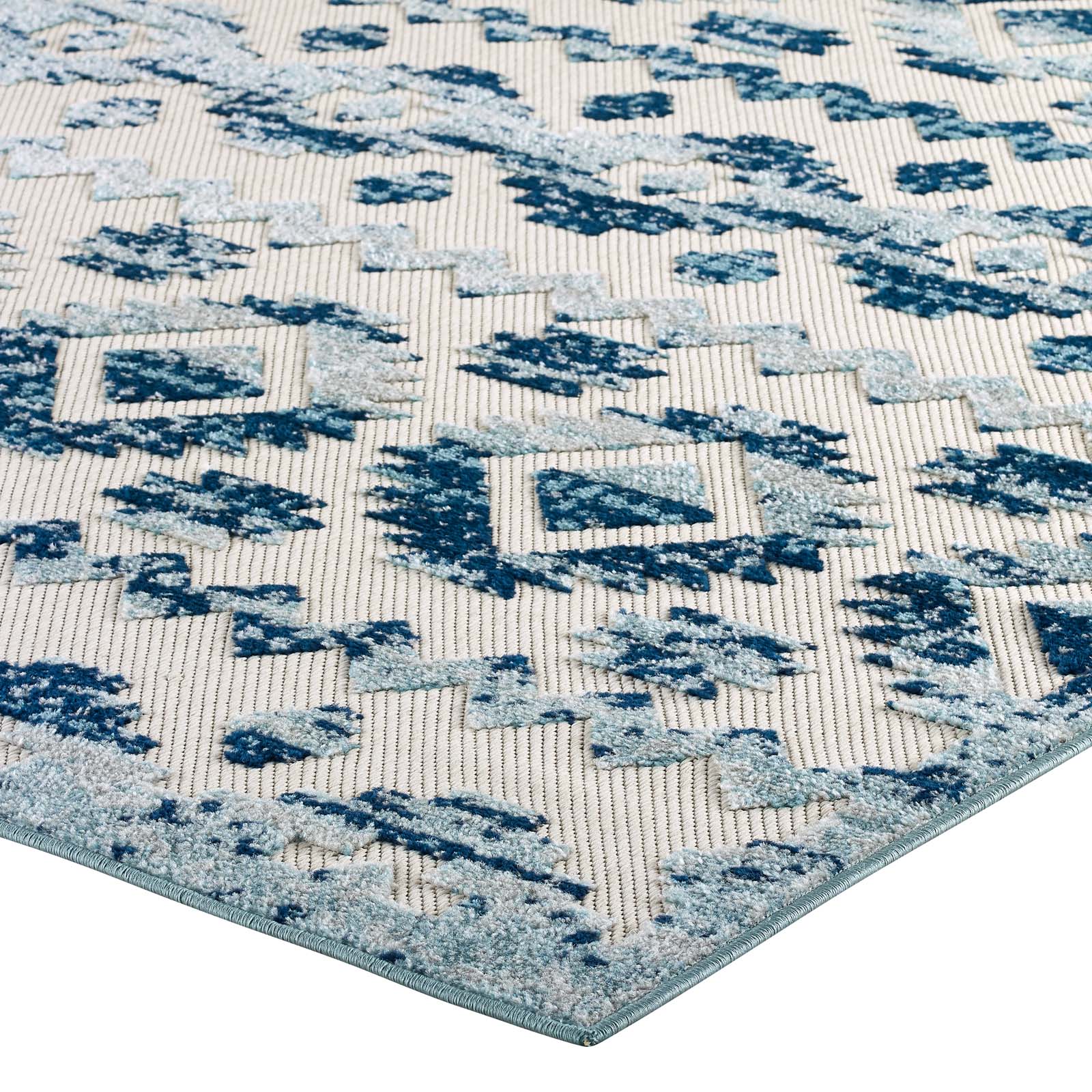 Reflect Takara Abstract Diamond Moroccan Trellis 8x10 Indoor and Outdoor Area Rug by Modway