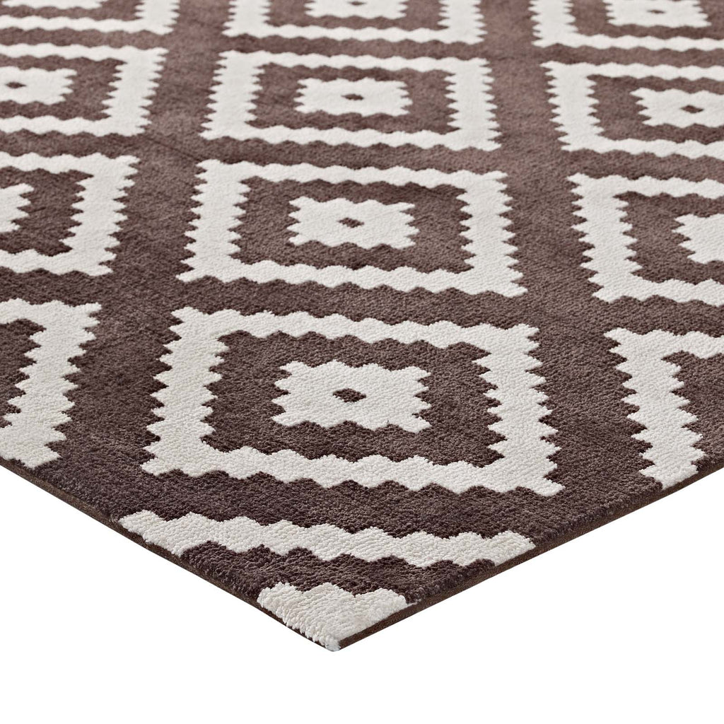 Alika Abstract Diamond Trellis 5x8 Area Rug by Modway