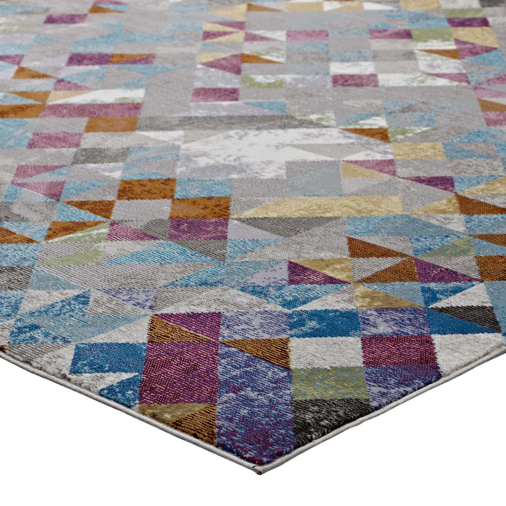 Lavendula Triangle Mosaic 5x8 Area Rug by Modway