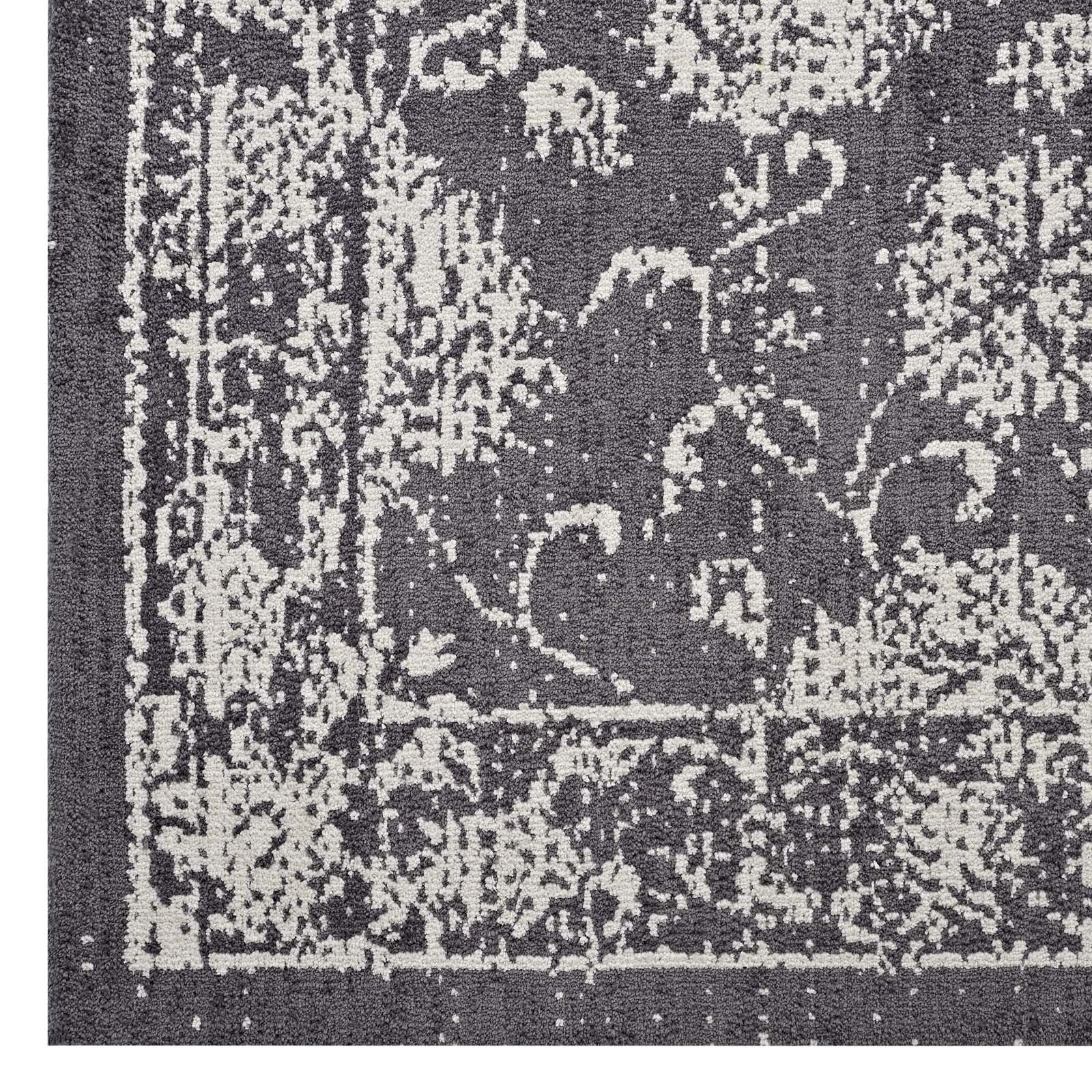 Kazia Distressed Floral Lattice 8x10 Area Rug by Modway