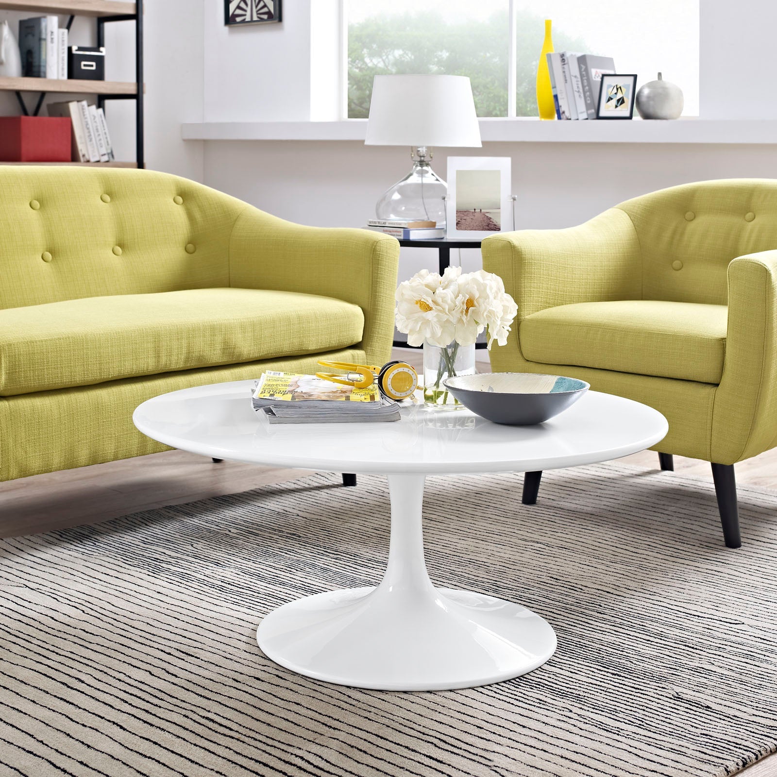 Lippa 36" Round Wood Coffee Table by Modway