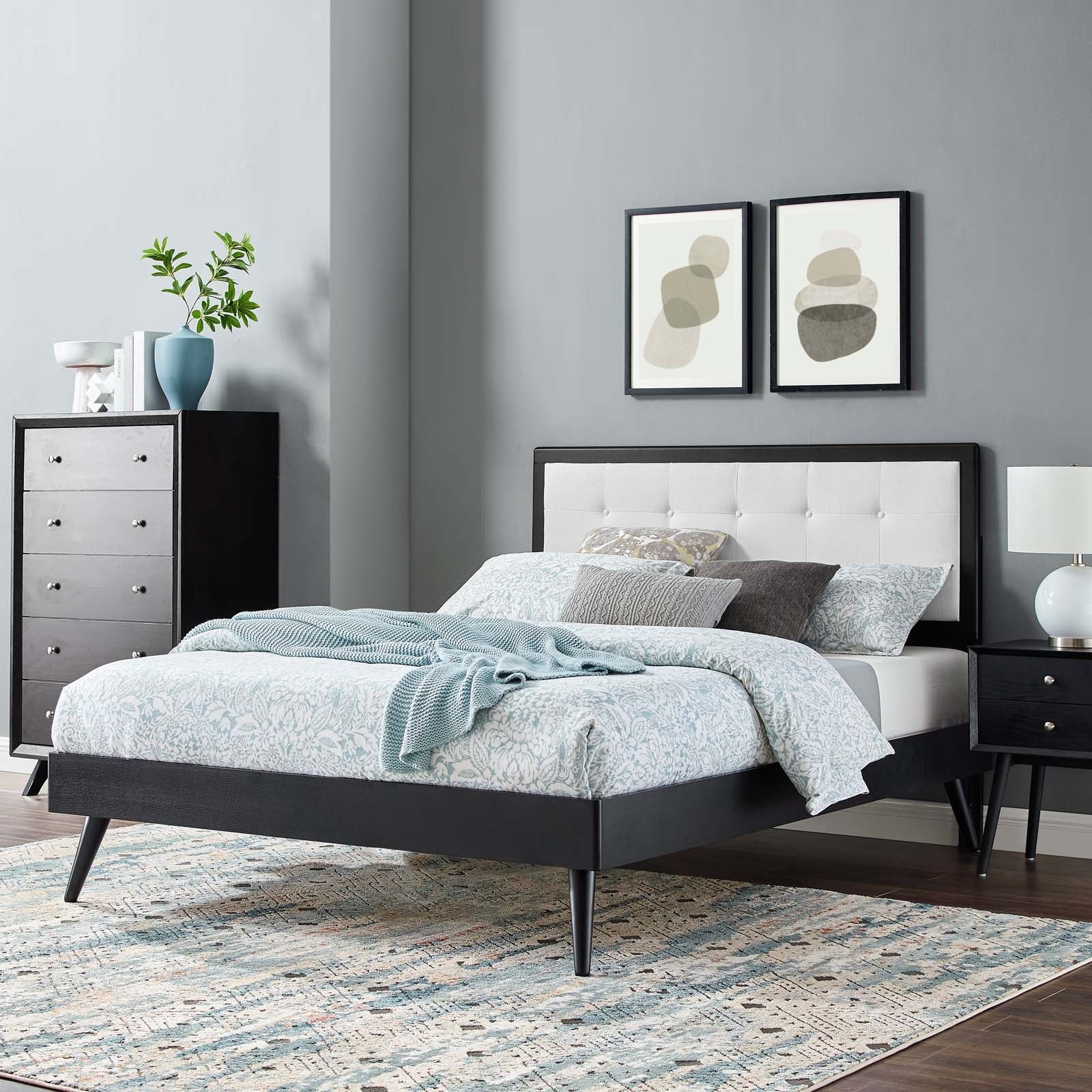 Willow Wood Full Platform Bed With Splayed Legs by Modway