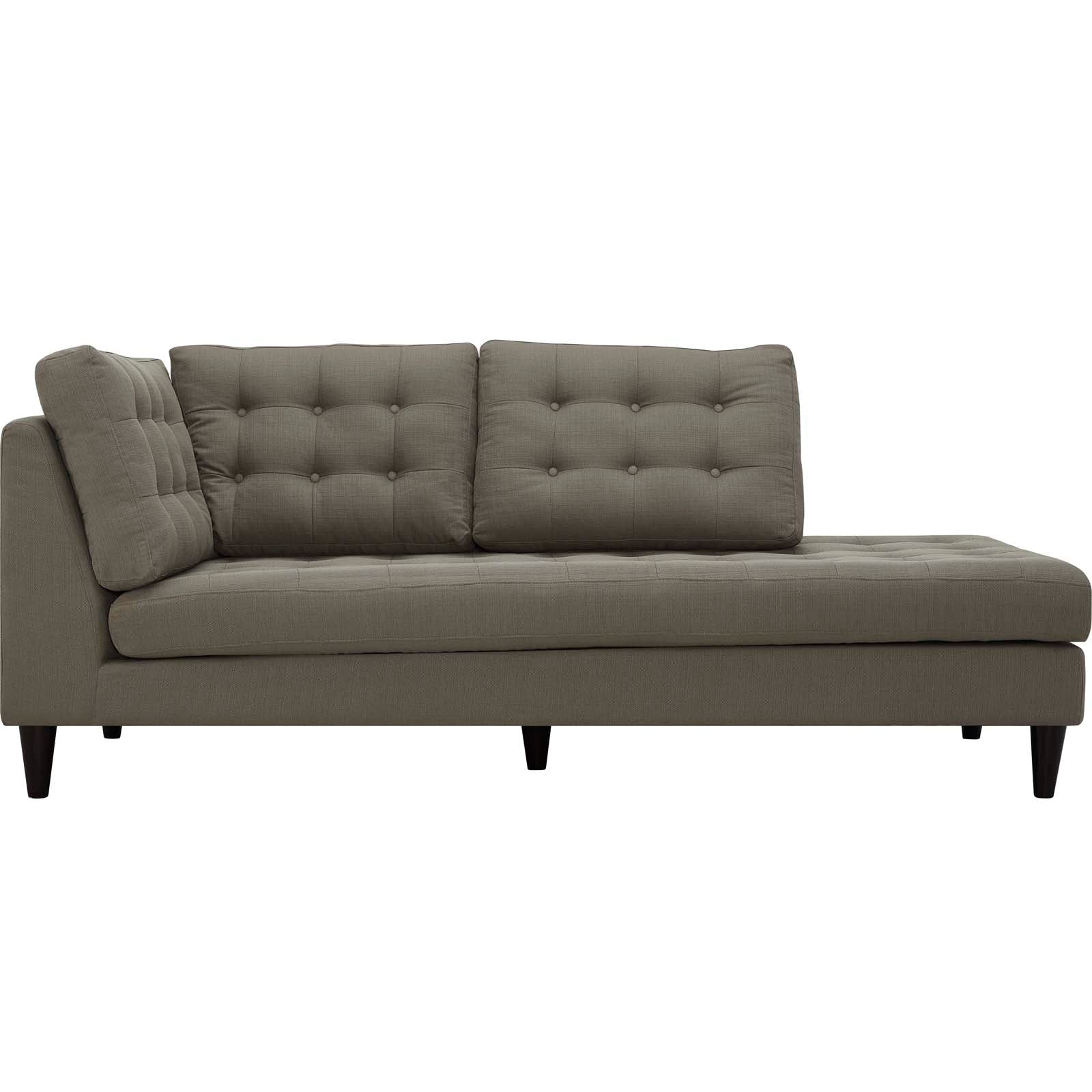 Empress Upholstered Fabric Right Facing Bumper by Modway