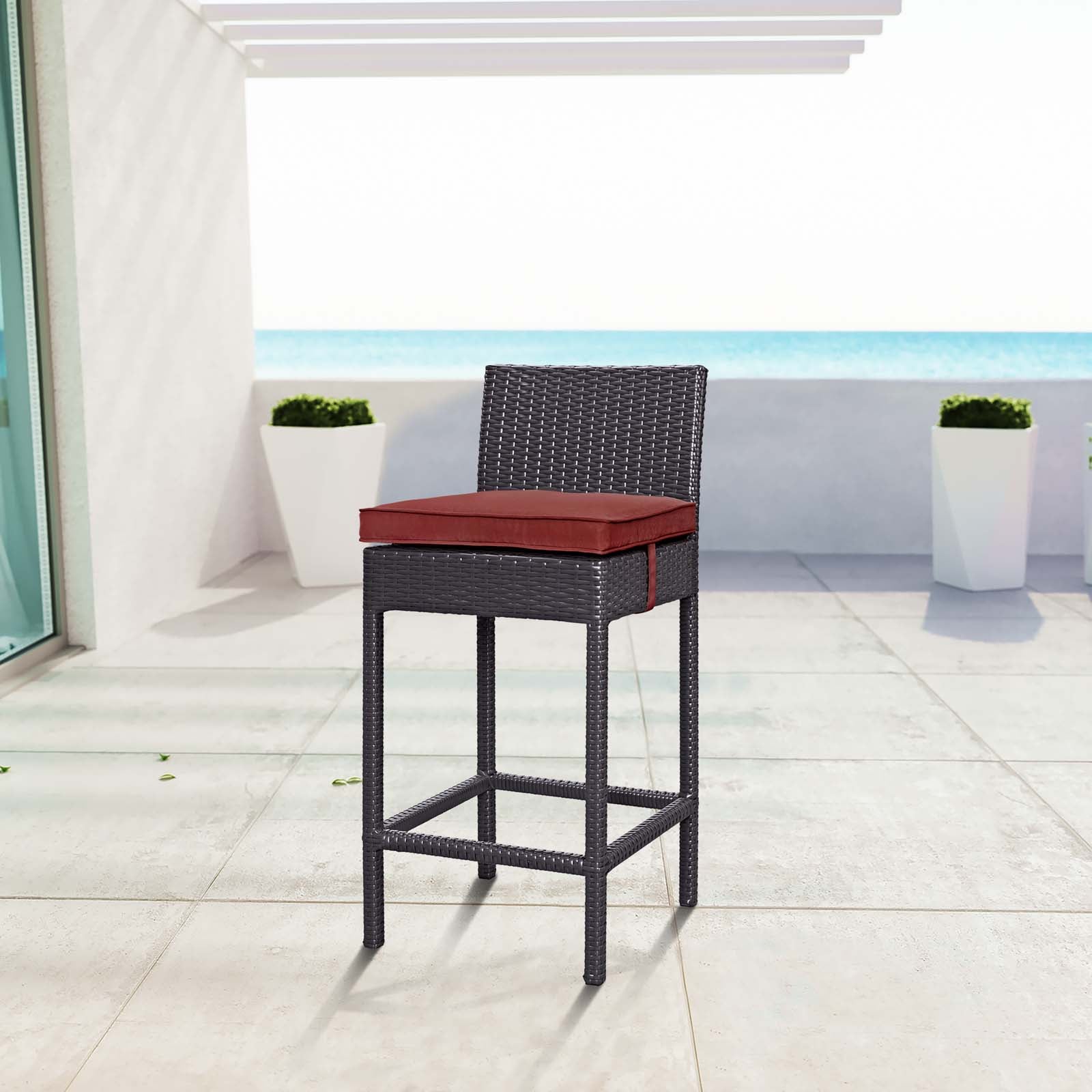 Convene Outdoor Patio Fabric Bar Stool by Modway