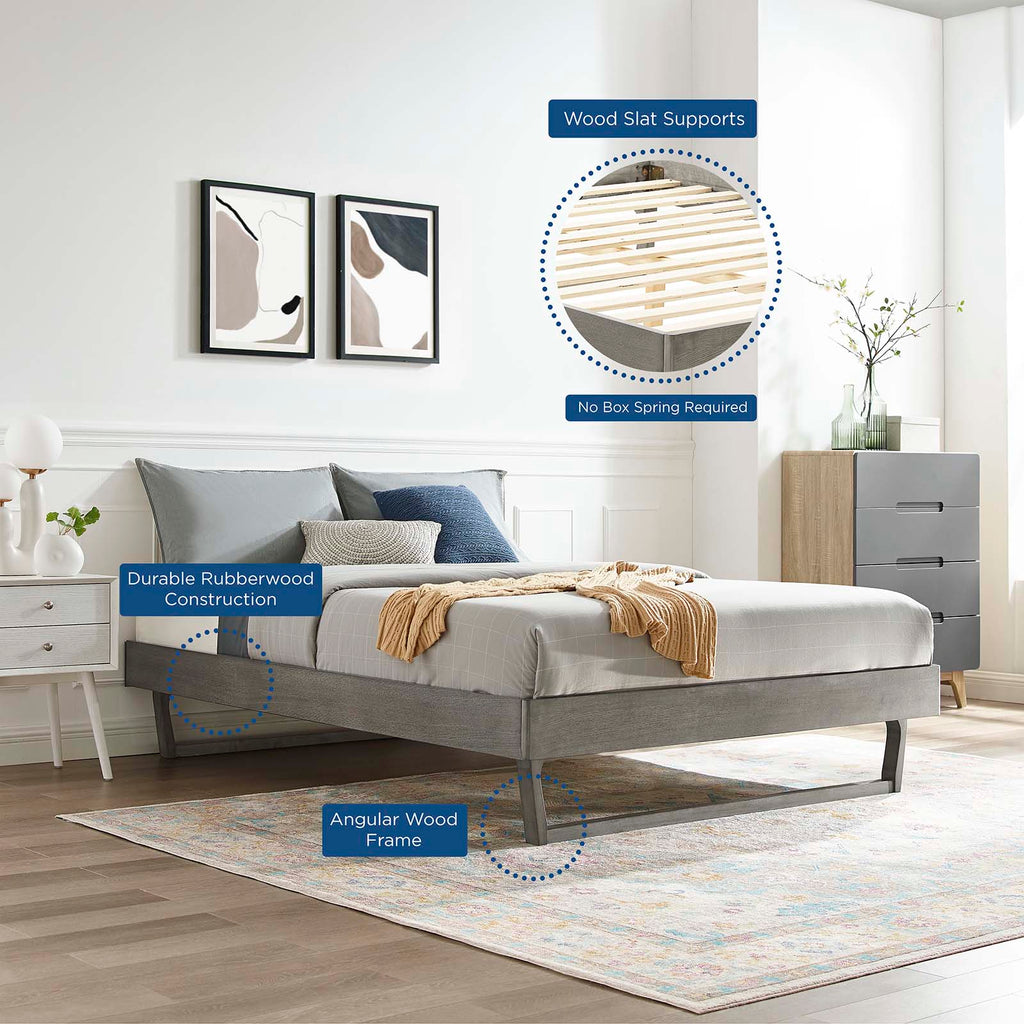 Billie Wood King Platform Bed Frame by Modway