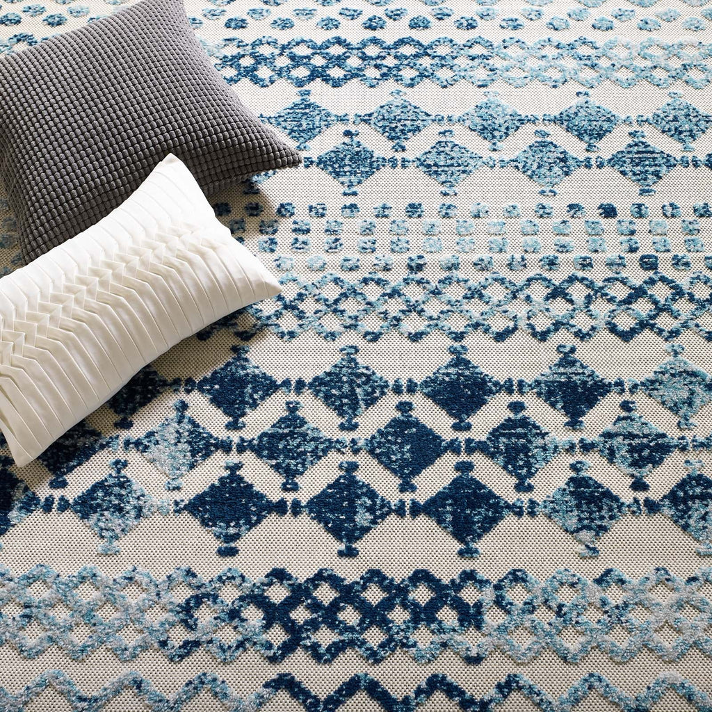 Reflect Giada Abstract Diamond Moroccan Trellis 8x10 Indoor/Outdoor Area Rug by Modway