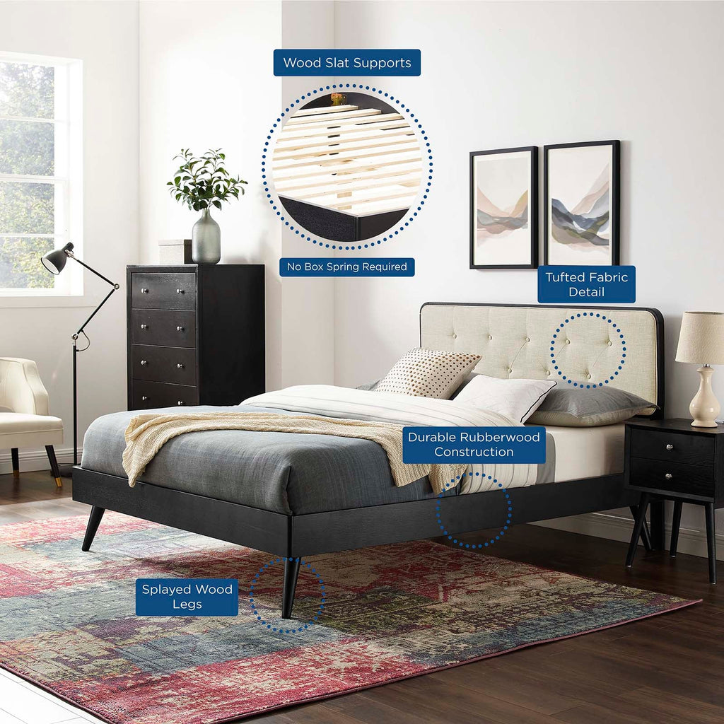 Bridgette Wood Full Platform Bed With Splayed Legs by Modway