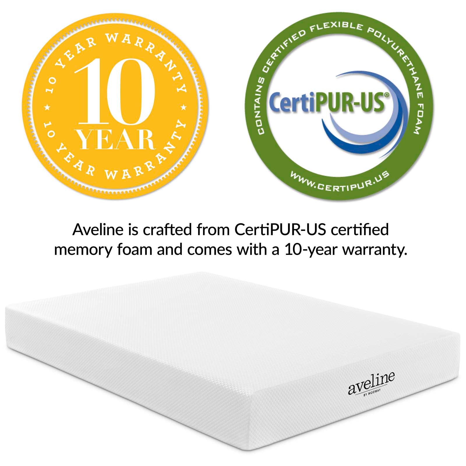Aveline 10" Full Mattress by Modway