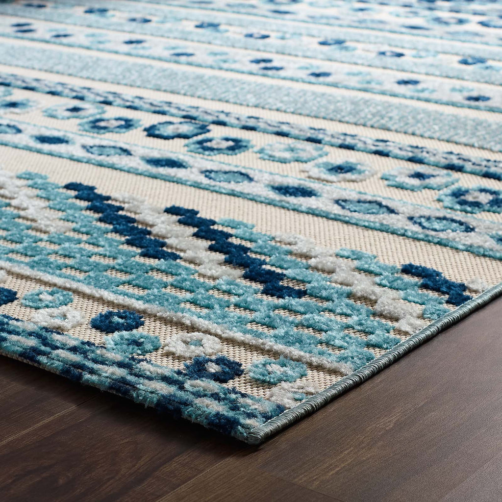 Reflect Cadhla Vintage Abstract Geometric Lattice 8x10 Indoor and Outdoor Area Rug by Modway