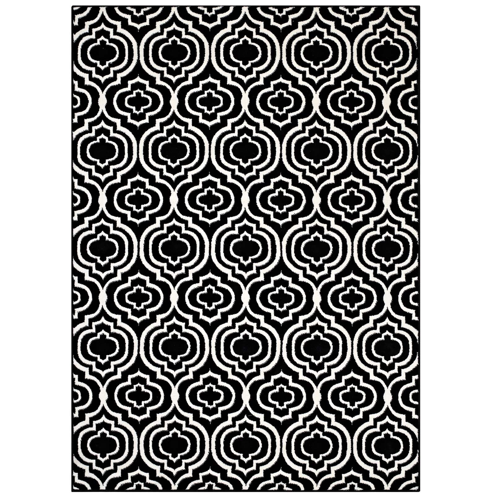 Frame Transitional Moroccan Trellis 5x8 Area Rug by Modway