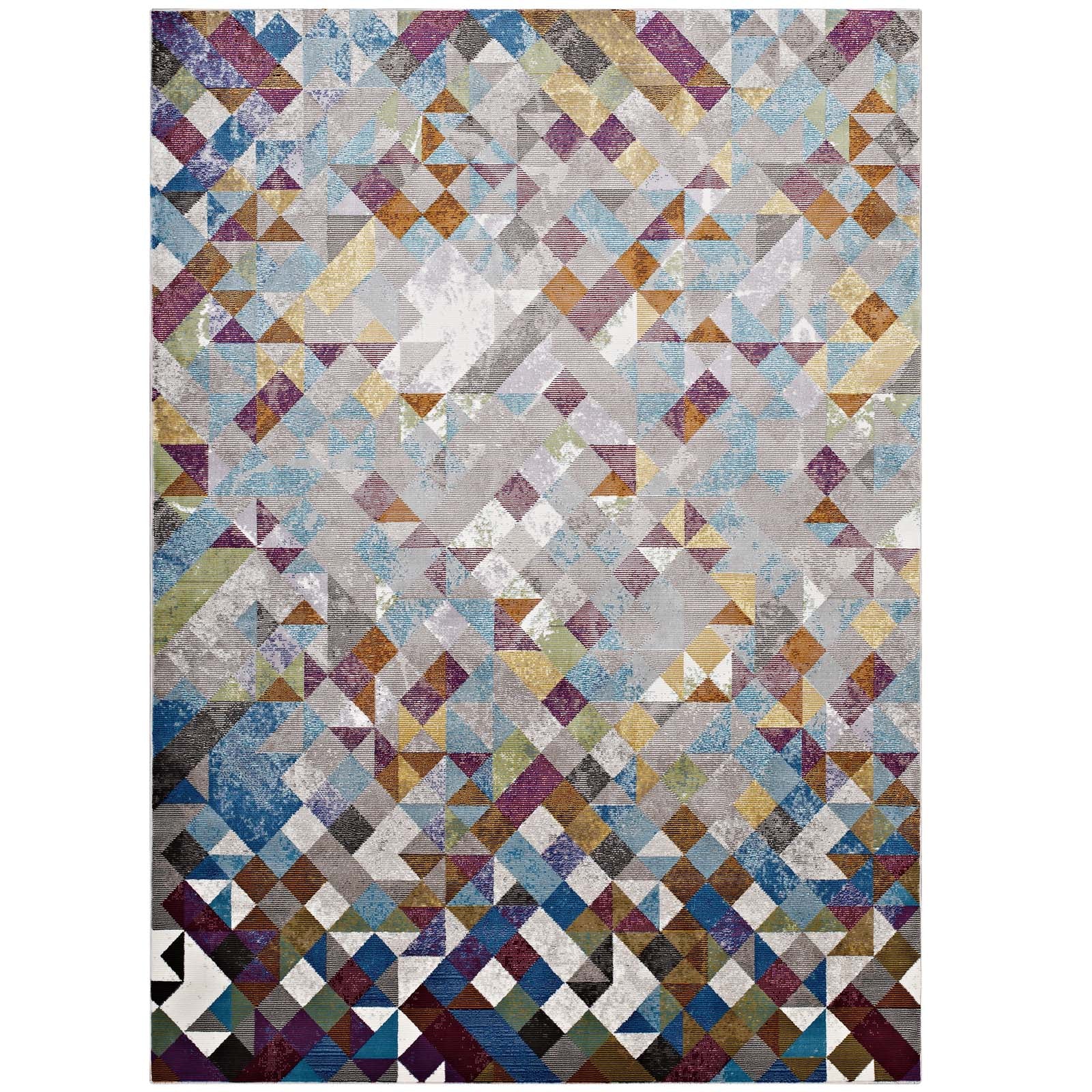 Lavendula Triangle Mosaic 5x8 Area Rug by Modway