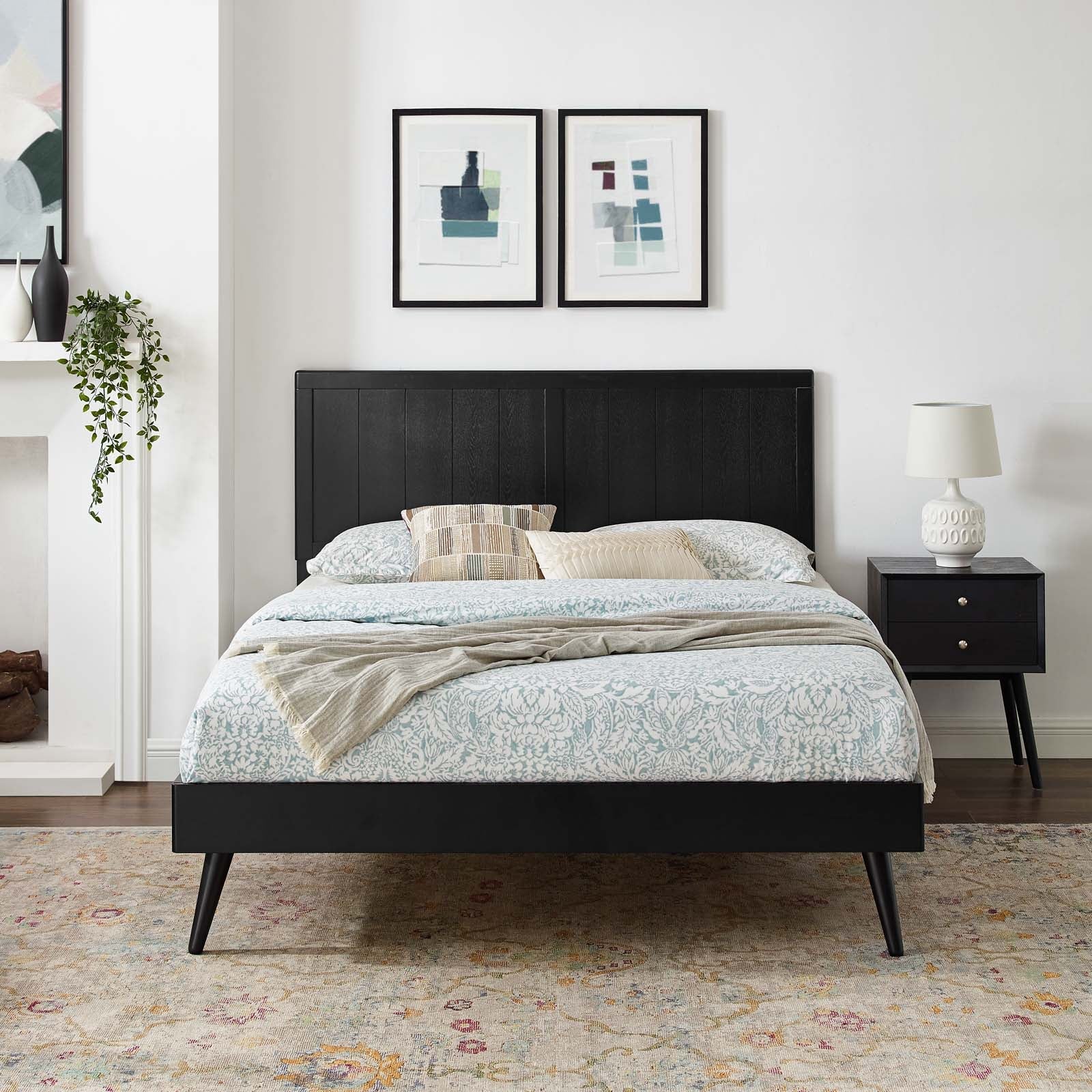 Alana Wood Queen Platform Bed With Splayed Legs by Modway
