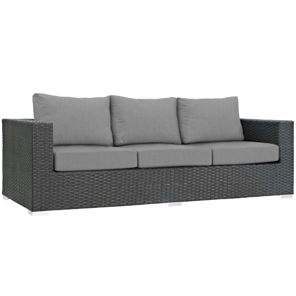Sojourn 3 Piece Outdoor Patio Sunbrella¨ Sectional Set by Modway