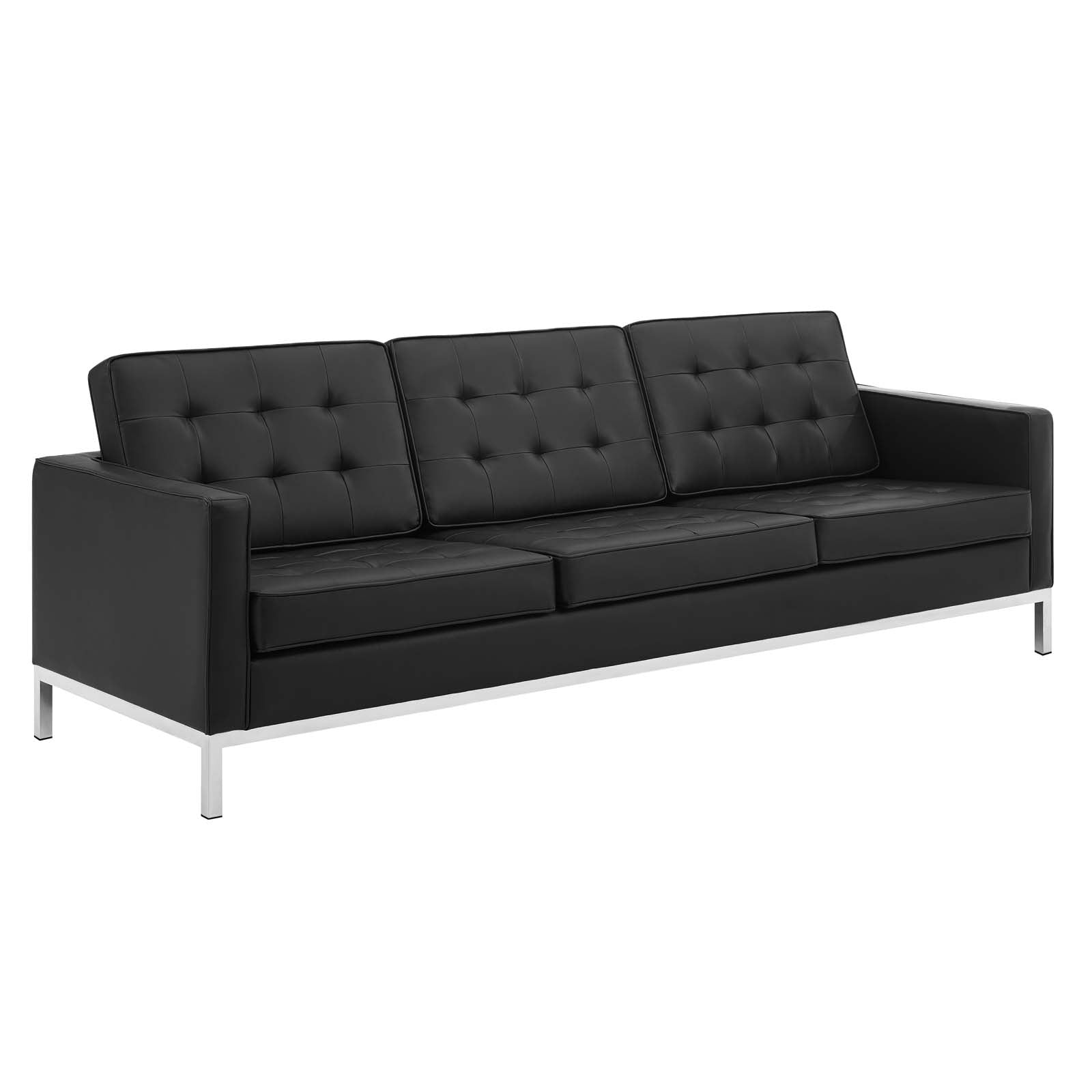 Loft 2-Piece Tufted Vegan Leather Furniture Set by Modway