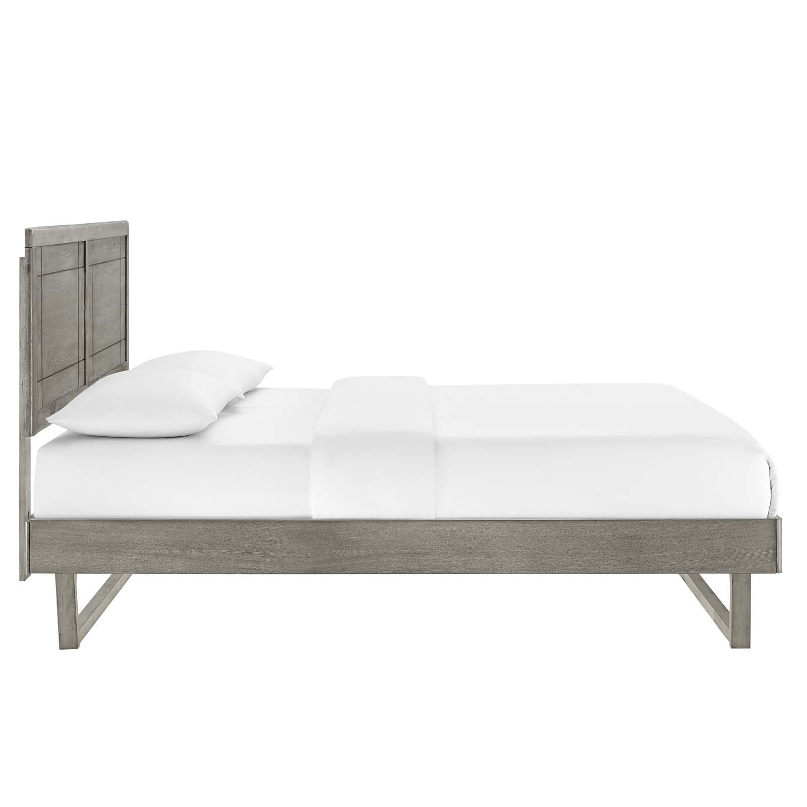 Marlee Wood Twin Platform Bed With Angular Frame by Modway