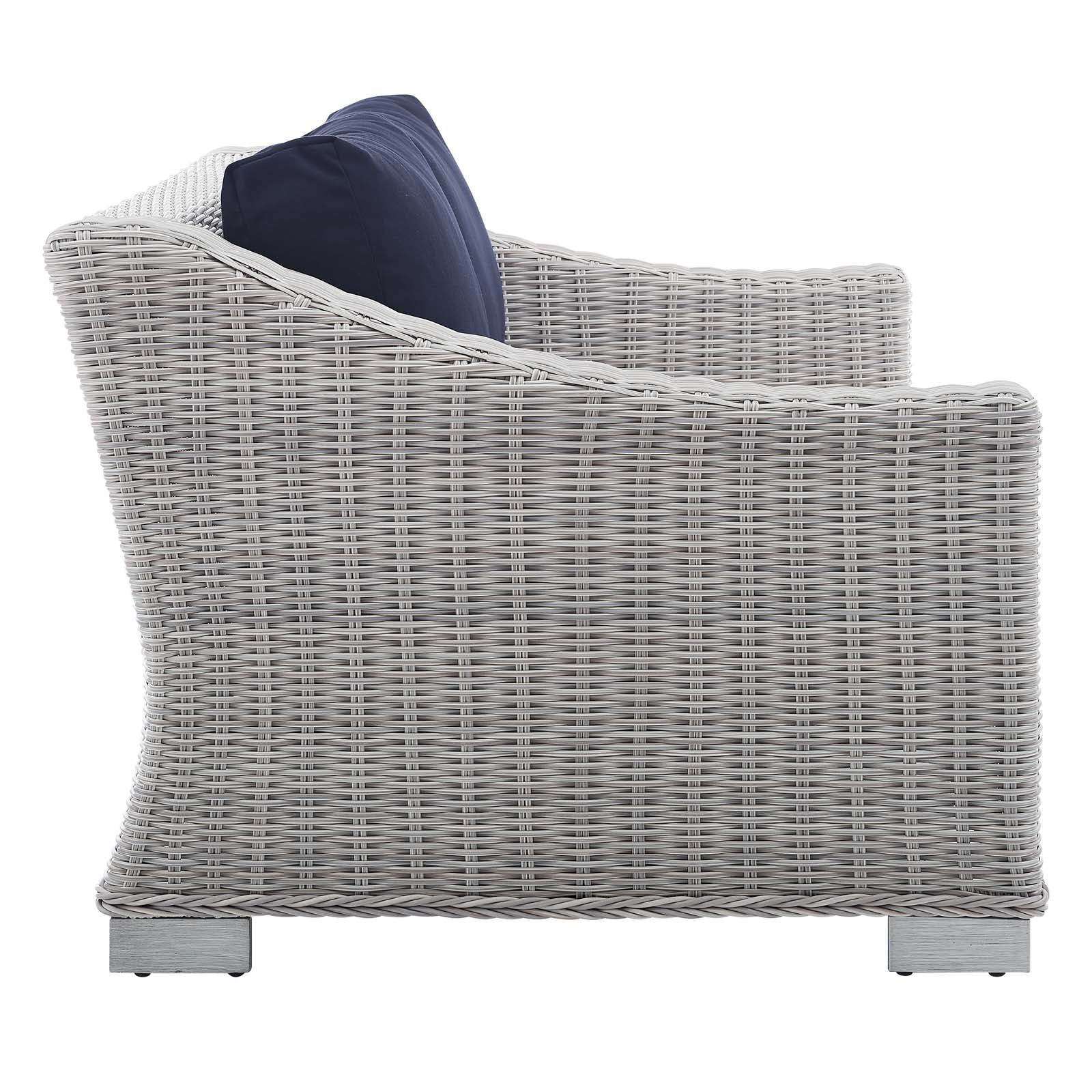 Conway Sunbrella¨ Outdoor Patio Wicker Rattan Loveseat by Modway