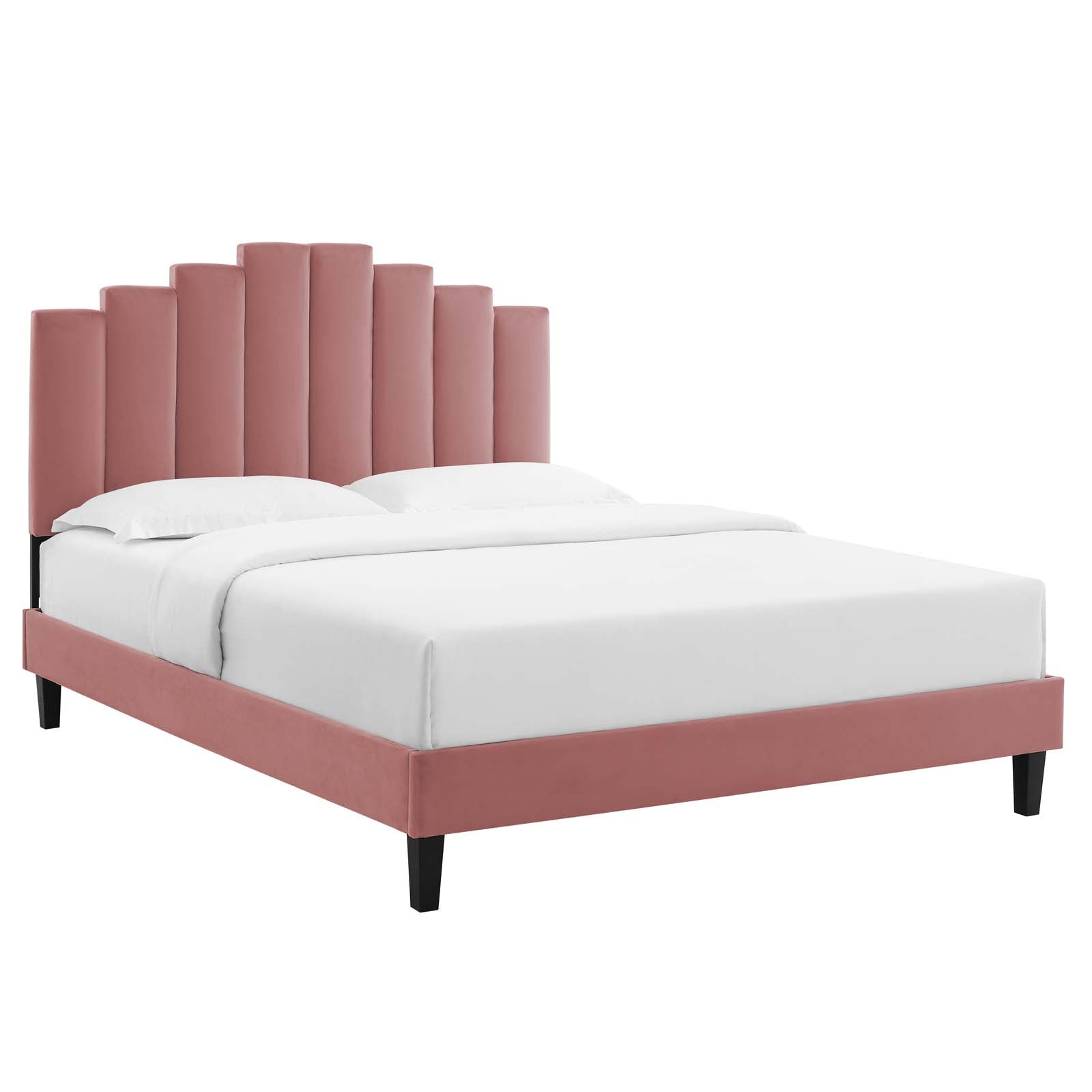 Elise Performance Velvet Twin Platform Bed by Modway