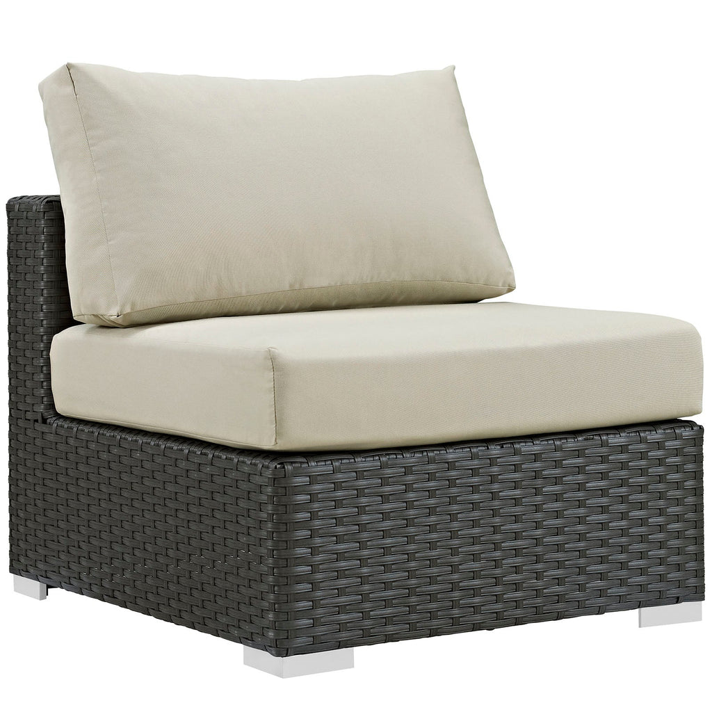 Sojourn 5 Piece Outdoor Patio Sunbrella¨ Sectional Set by Modway