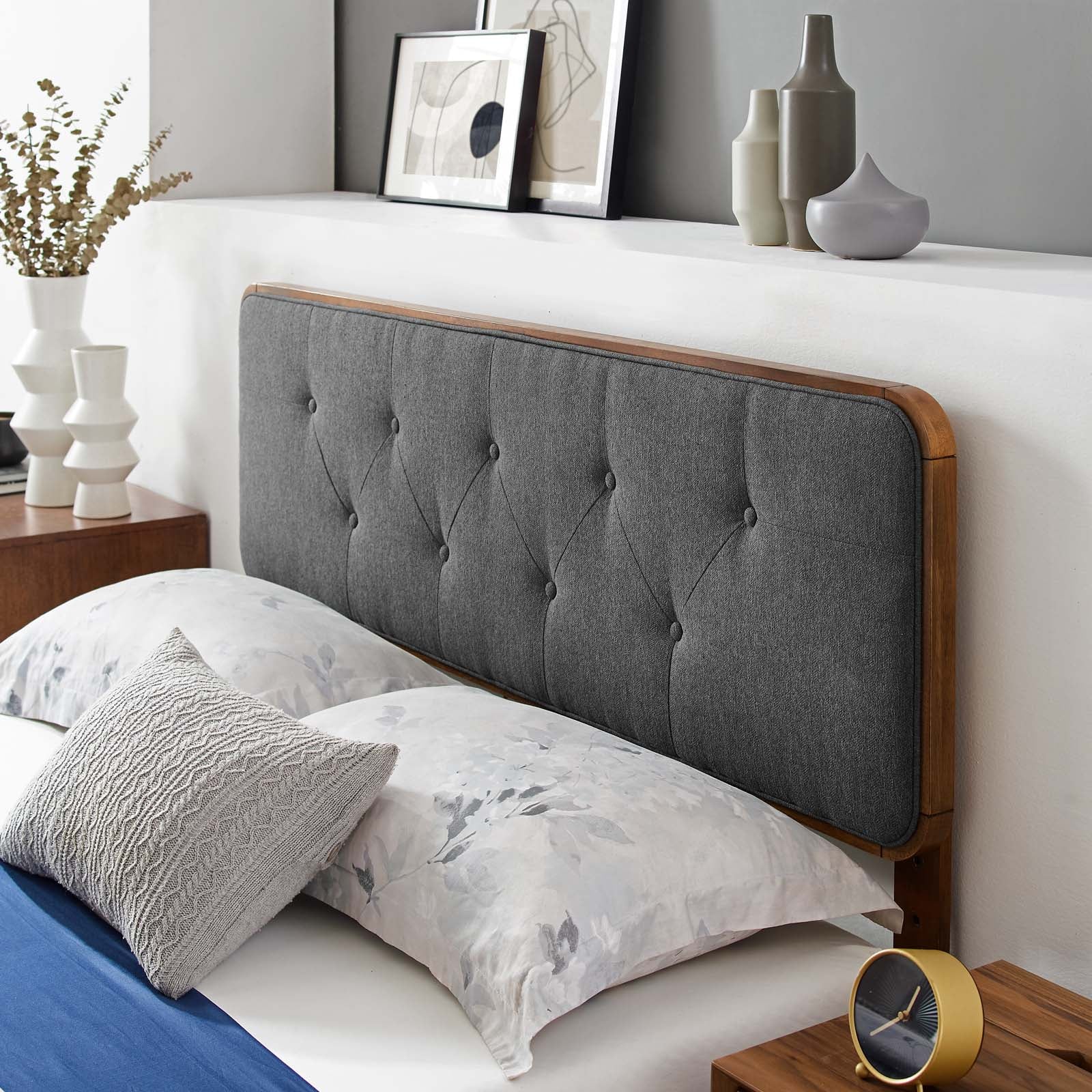 Bridgette Wood King Platform Bed With Angular Frame by Modway