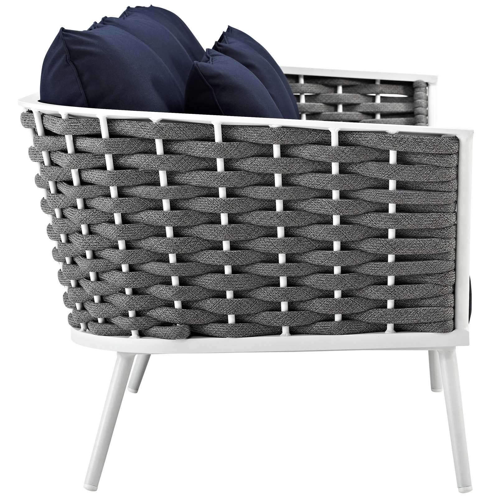 Stance 5 Piece Outdoor Patio Aluminum Sectional Sofa Set by Modway