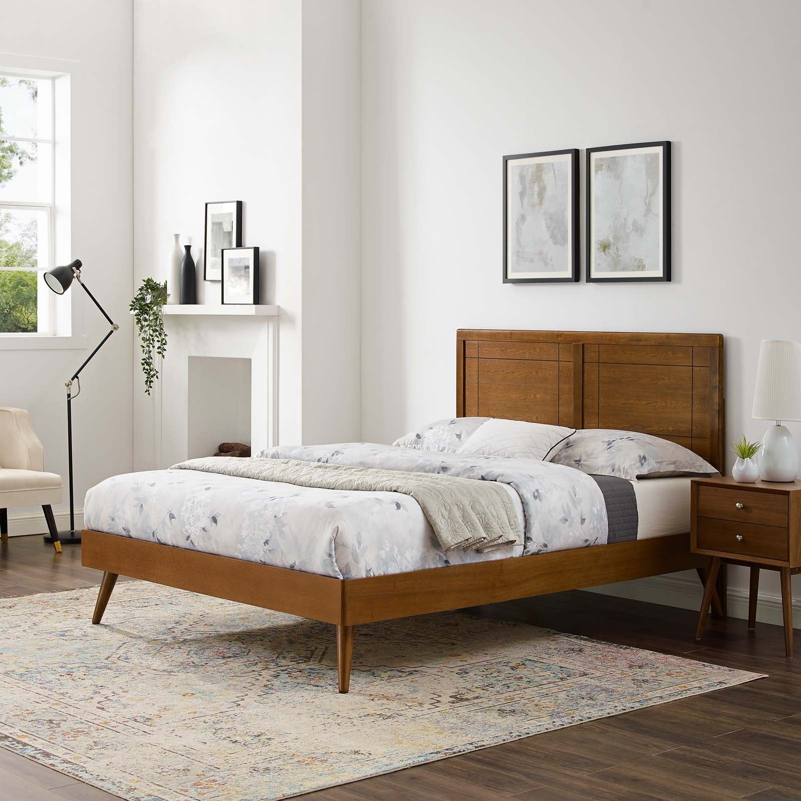 Marlee Wood Full Platform Bed With Splayed Legs by Modway