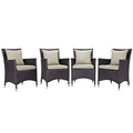 Convene 4 Piece Outdoor Patio Dining Set by Modway