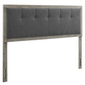 Draper Tufted Fabric and Wood King Headboard by Modway