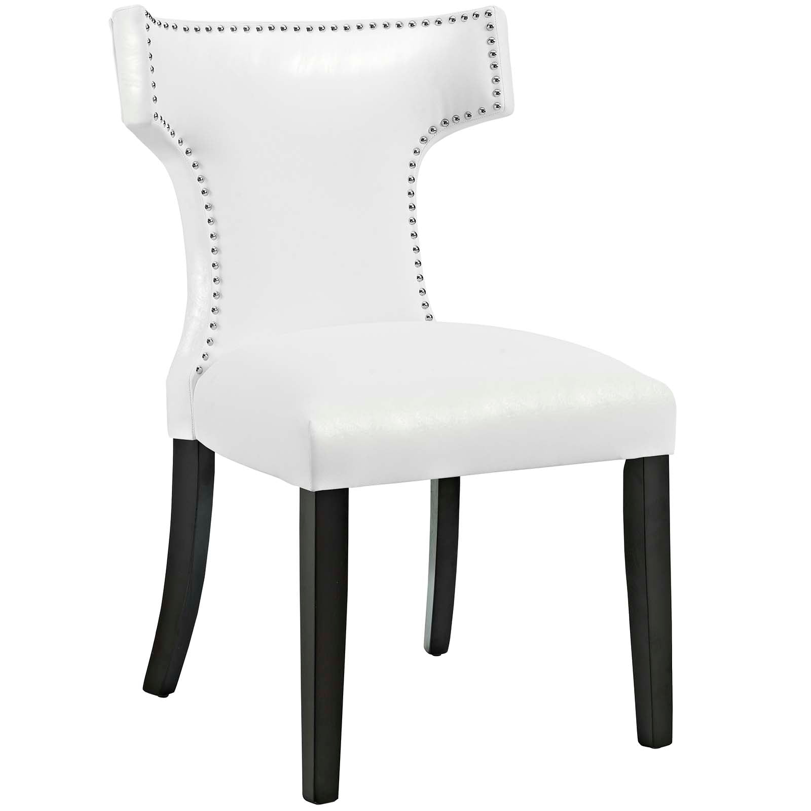 Curve Vinyl Dining Chair Set of 2 by Modway