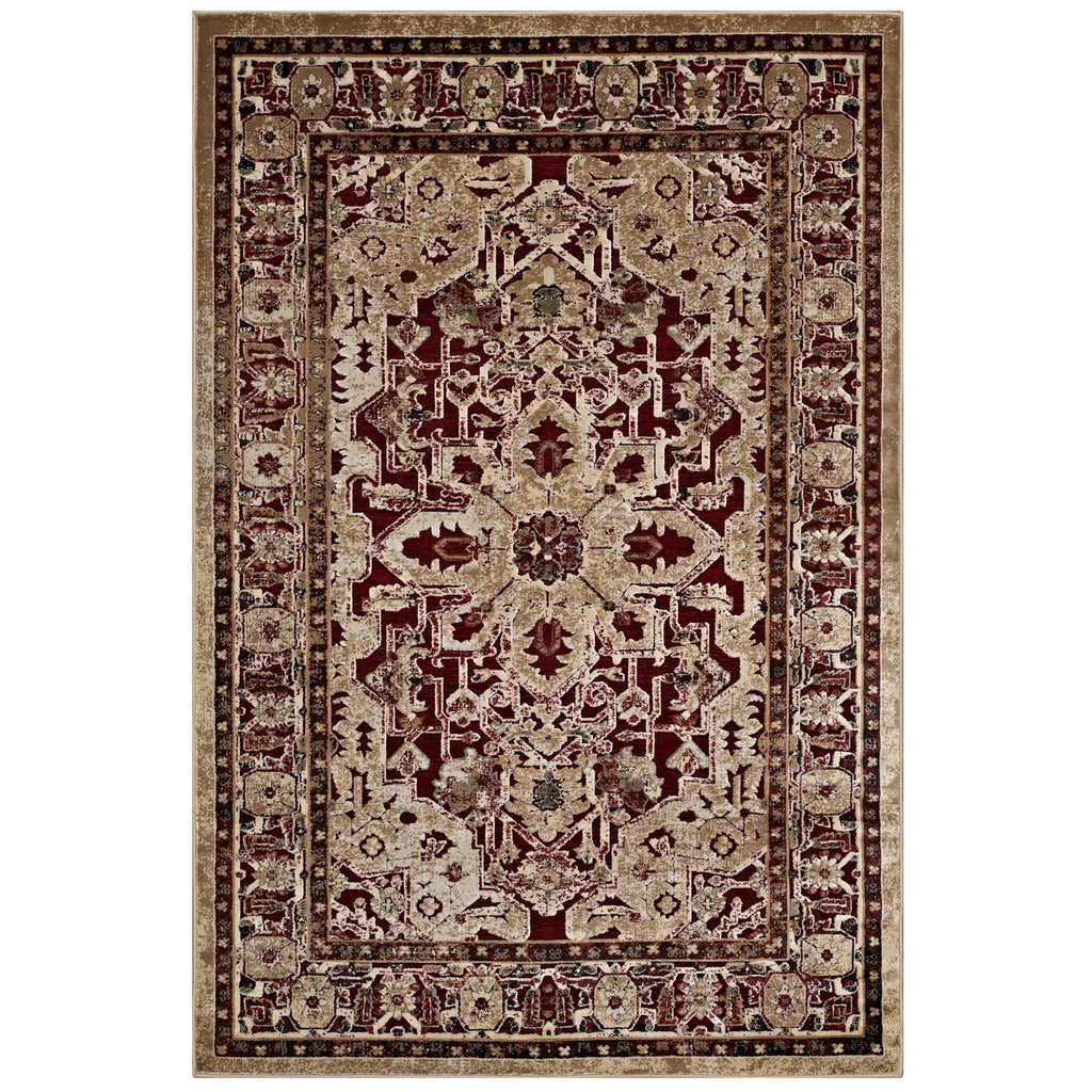 Grania Ornate Vintage Floral Turkish 8x10 Area Rug by Modway