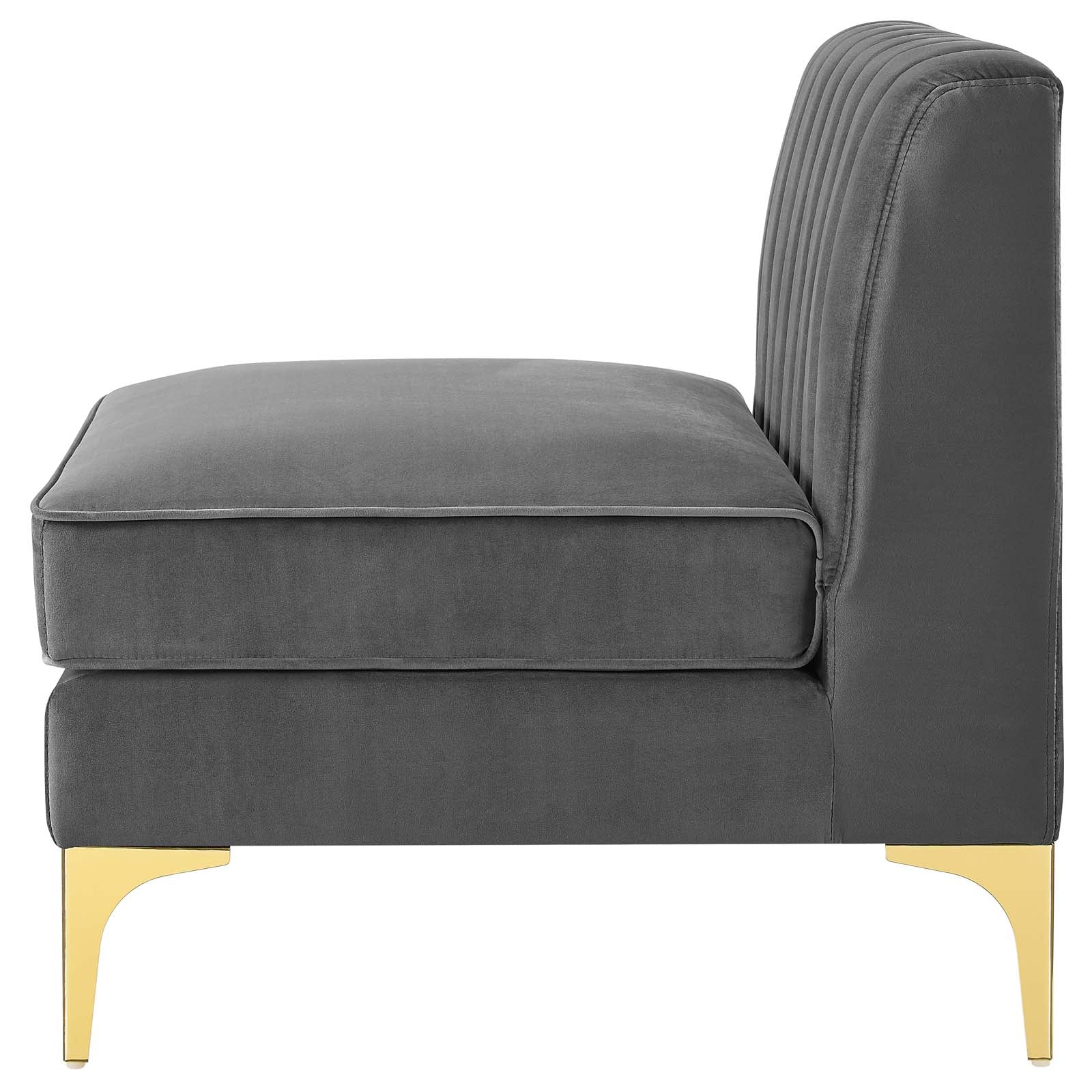 Triumph 5-Piece Channel Tufted Performance Velvet Sectional Sofa by Modway